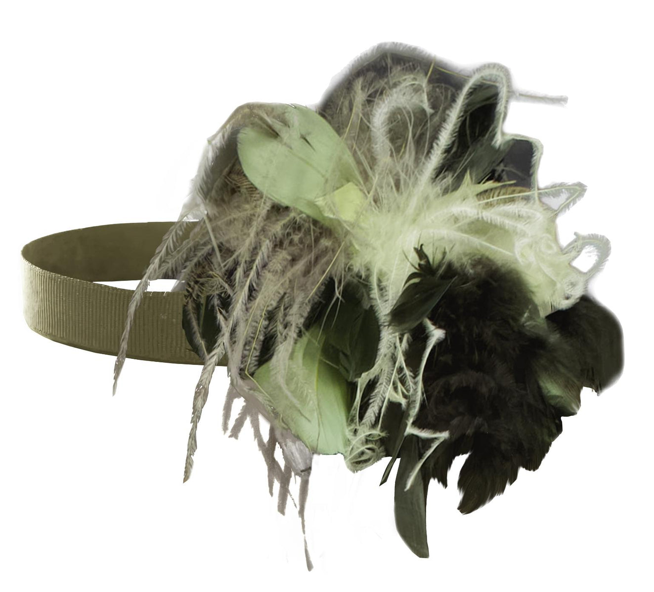 FEATHER FLOWER BROACH CHOKER