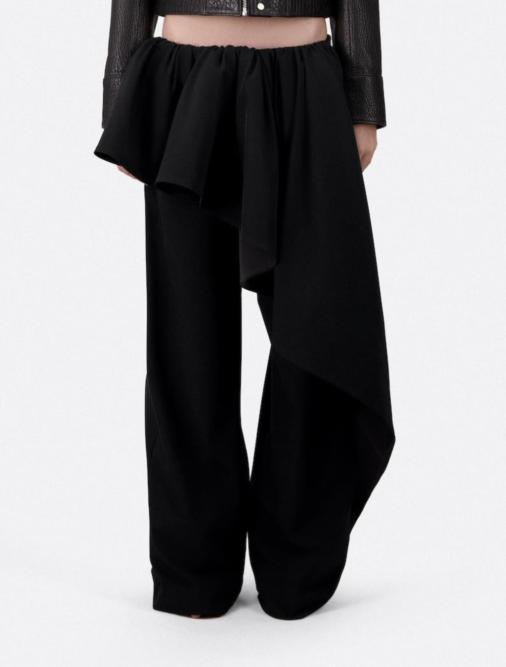 RUFFLE FRONT TAILORED TROUSERS - 2 LEFT