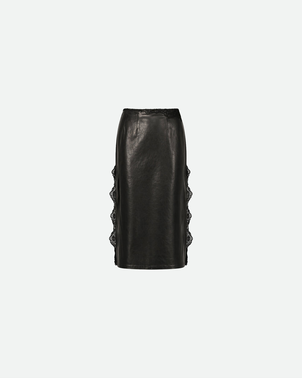 Attitude leather midi Skirt