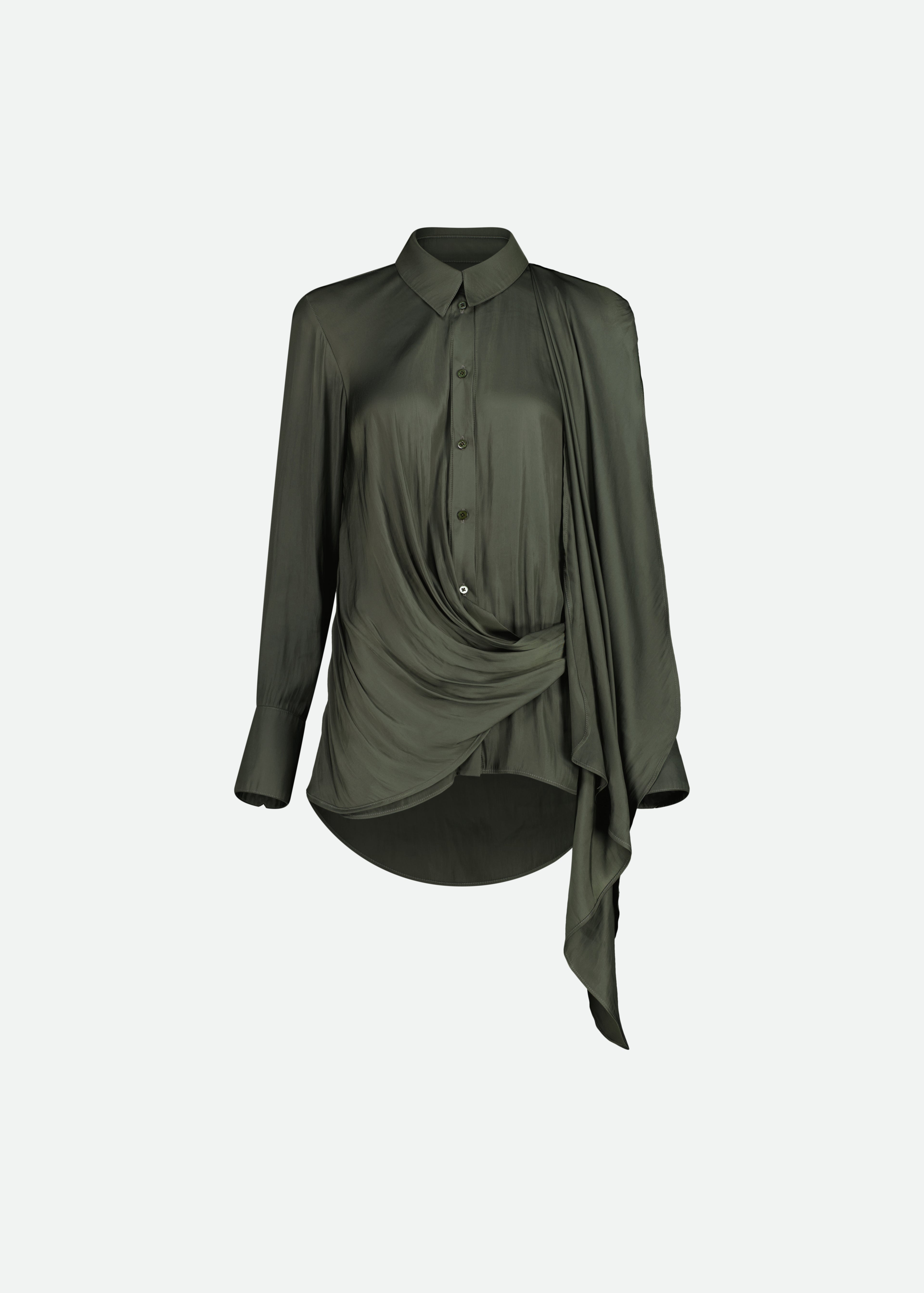 DRAPED AND WRAPPED SHIRT