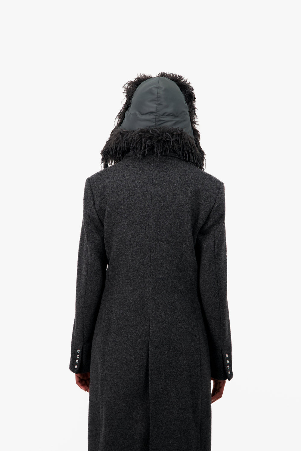 DOUBLE BREASTED LONG WOOL COAT - 3 left - Vaillant Studio