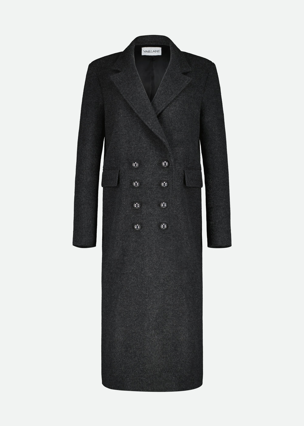 DOUBLE BREASTED LONG WOOL COAT - 3 left - Vaillant Studio