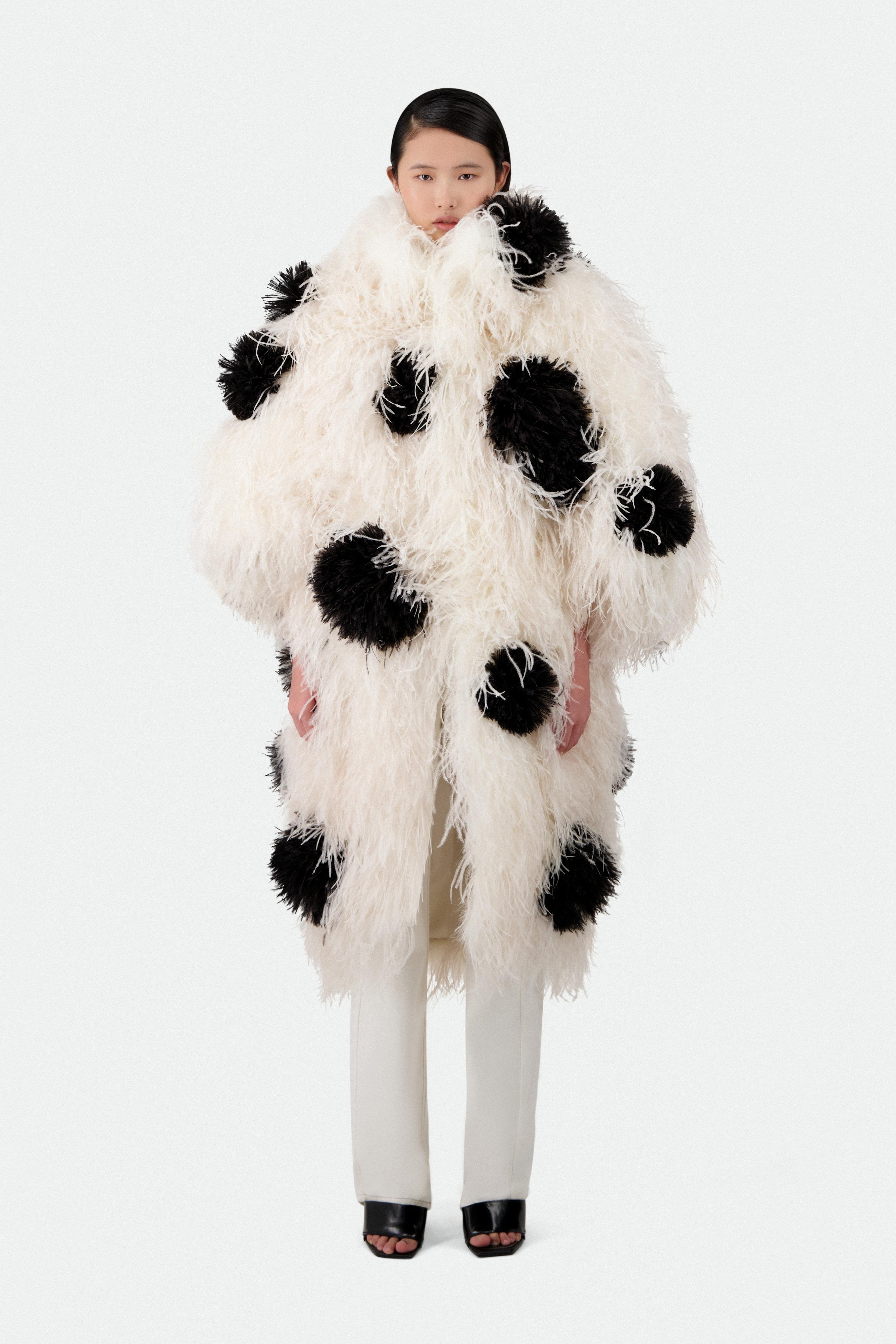 OSTRICH FEATHER CAR COAT -  SS25 Runway Pre-Order - Delivery FEBRUARY 25 - Vaillant Studio