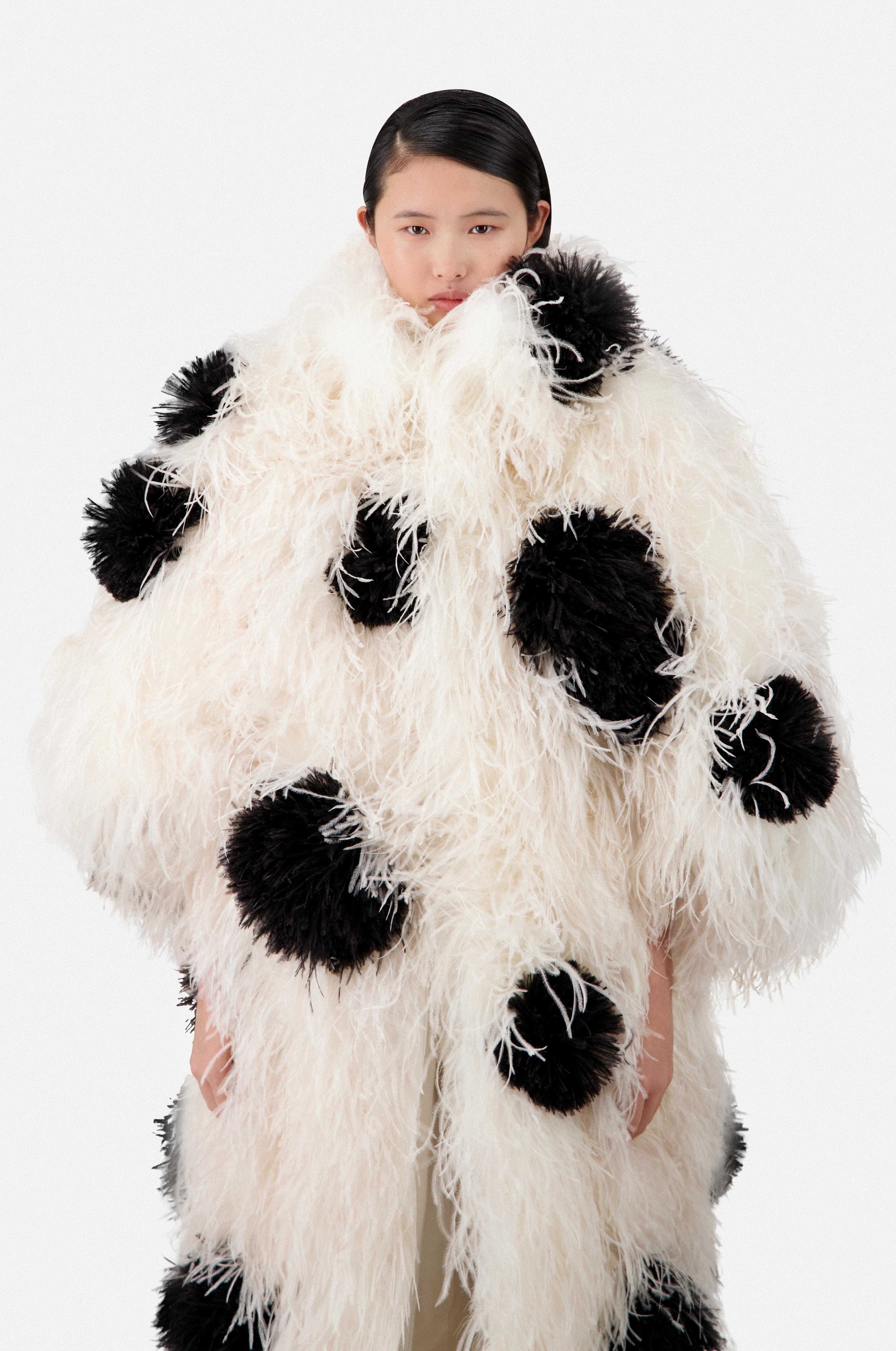 OSTRICH FEATHER CAR COAT -  SS25 Runway Pre-Order - Delivery FEBRUARY 25 - Vaillant Studio