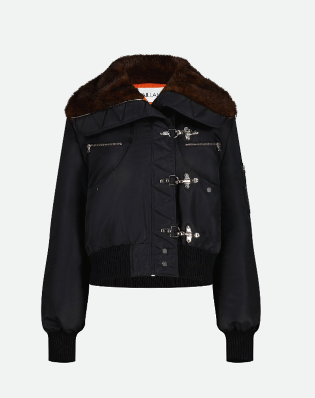CARABINER CLOSURE BOMBER JACKET