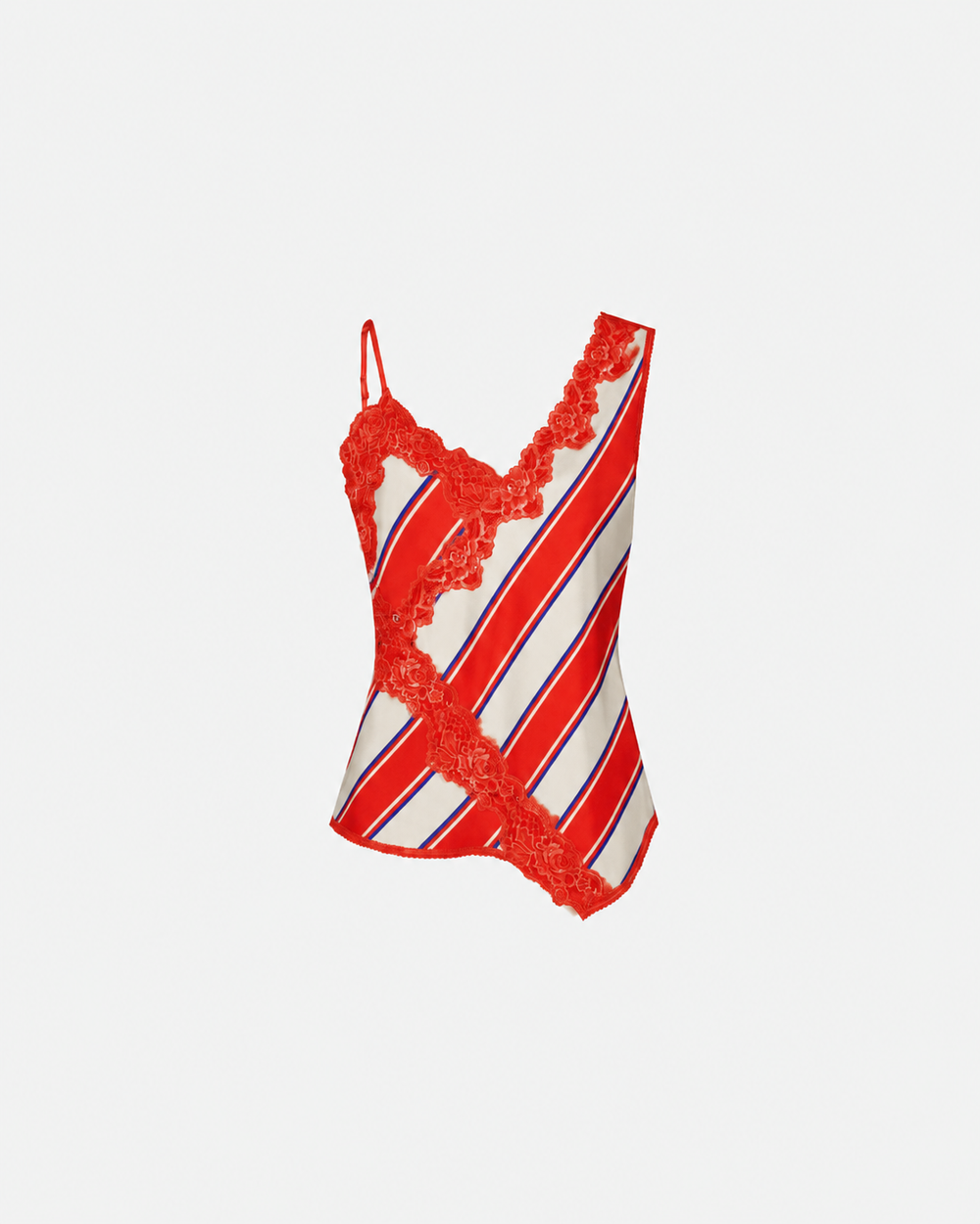 SIGNATURE ASYMMETRIC STRIPE TANK TOP