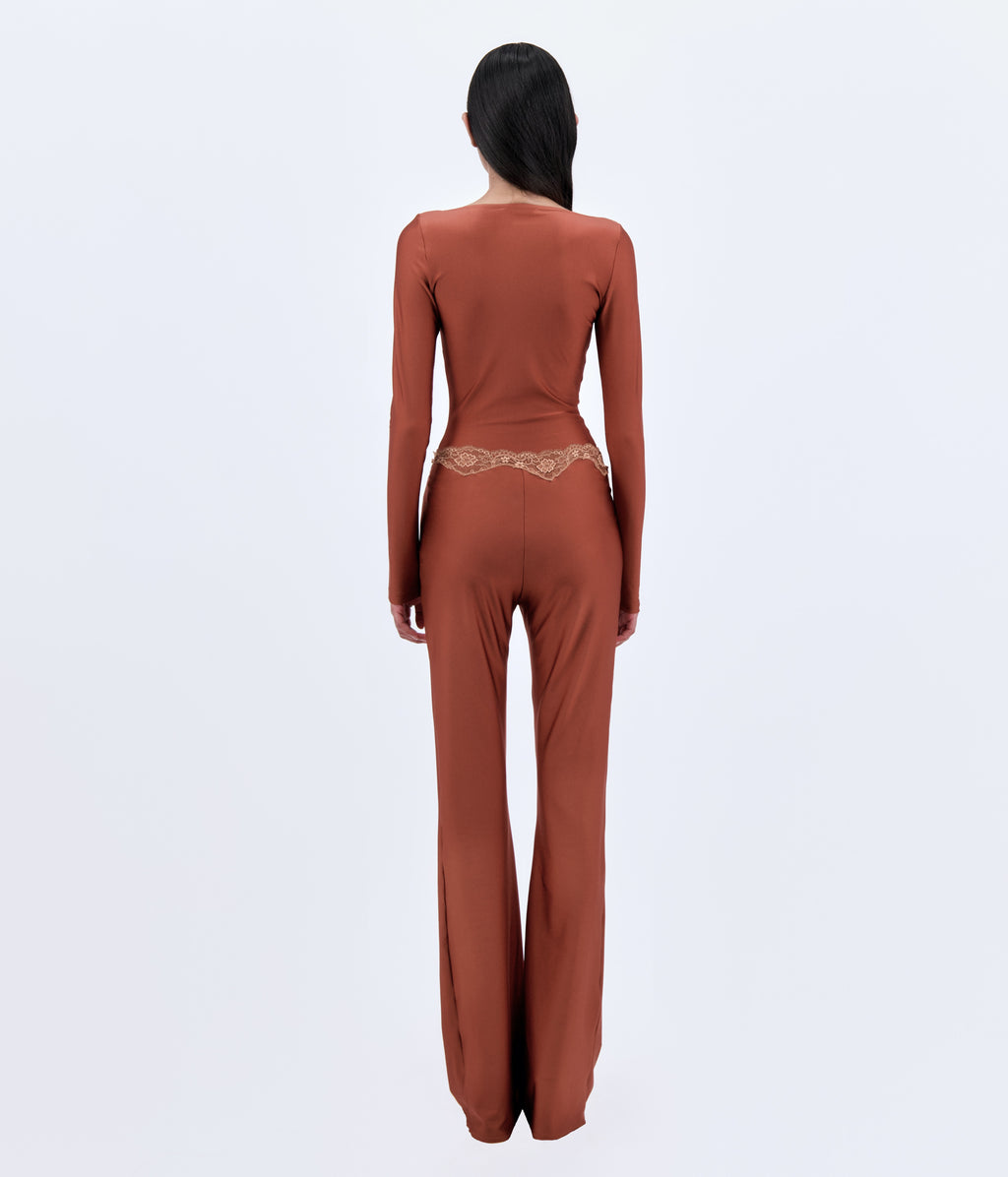 VAILLANT SIGNATURE LEGGINGS WITH LACE TRIM WAIST - 3 Left - Vaillant Studio