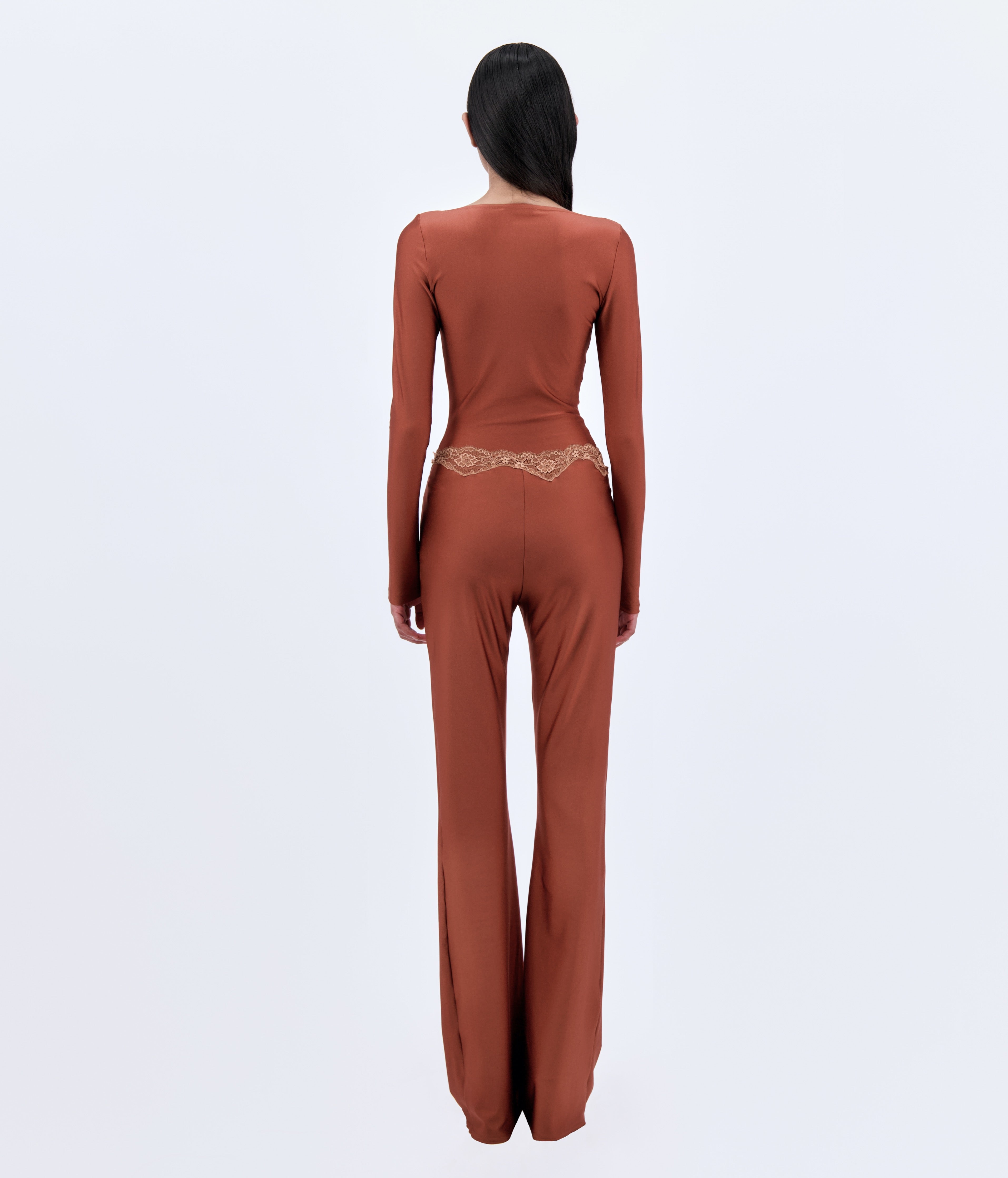 VAILLANT SIGNATURE LEGGINGS WITH LACE TRIM WAIST - 3 Left - Vaillant Studio
