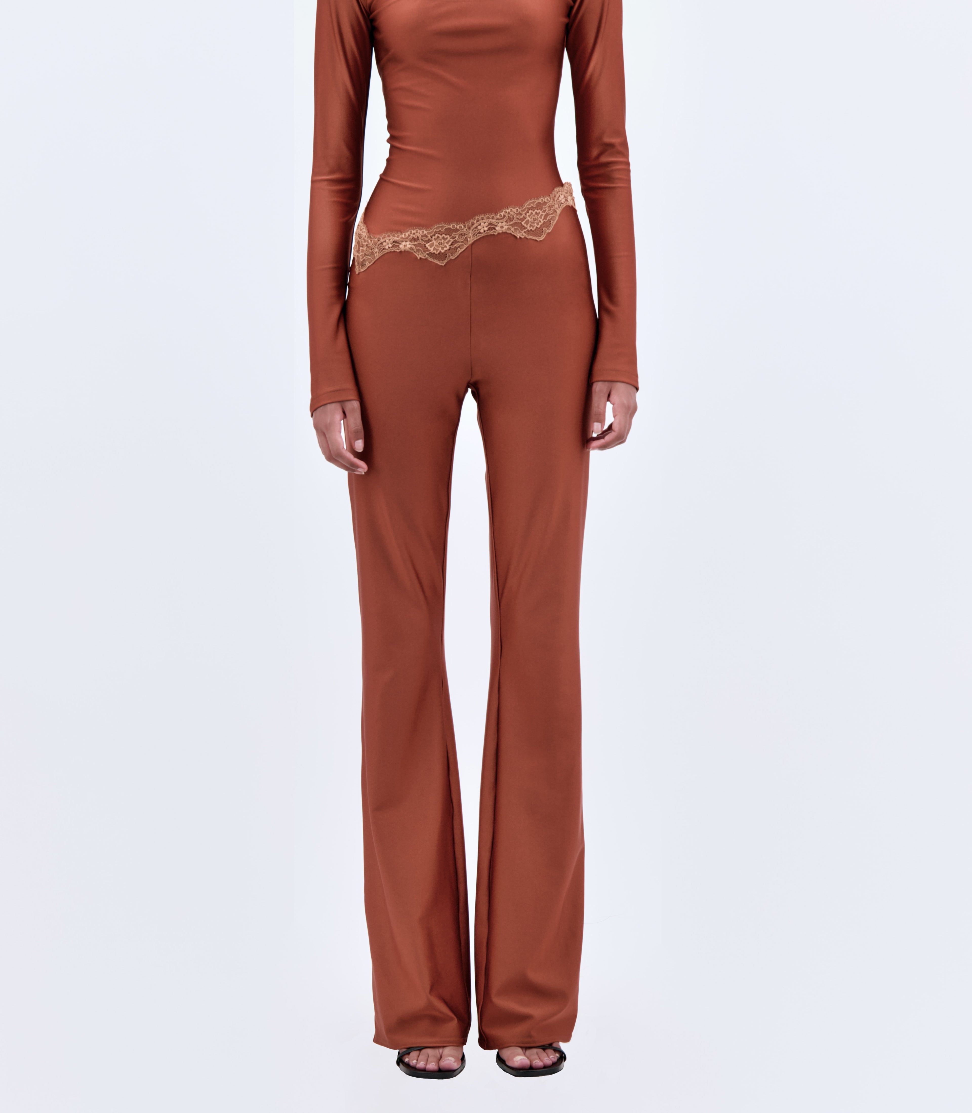 VAILLANT SIGNATURE LEGGINGS WITH LACE TRIM WAIST - 3 Left - Vaillant Studio