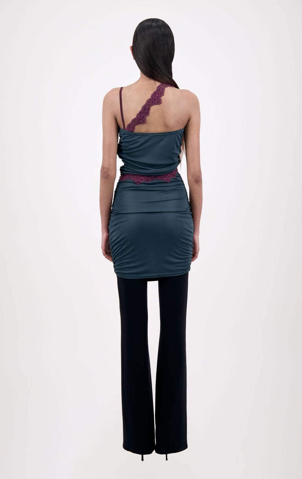 BUSTIER DRESS WITH LACE DETAIL - 3 left - Vaillant Studio