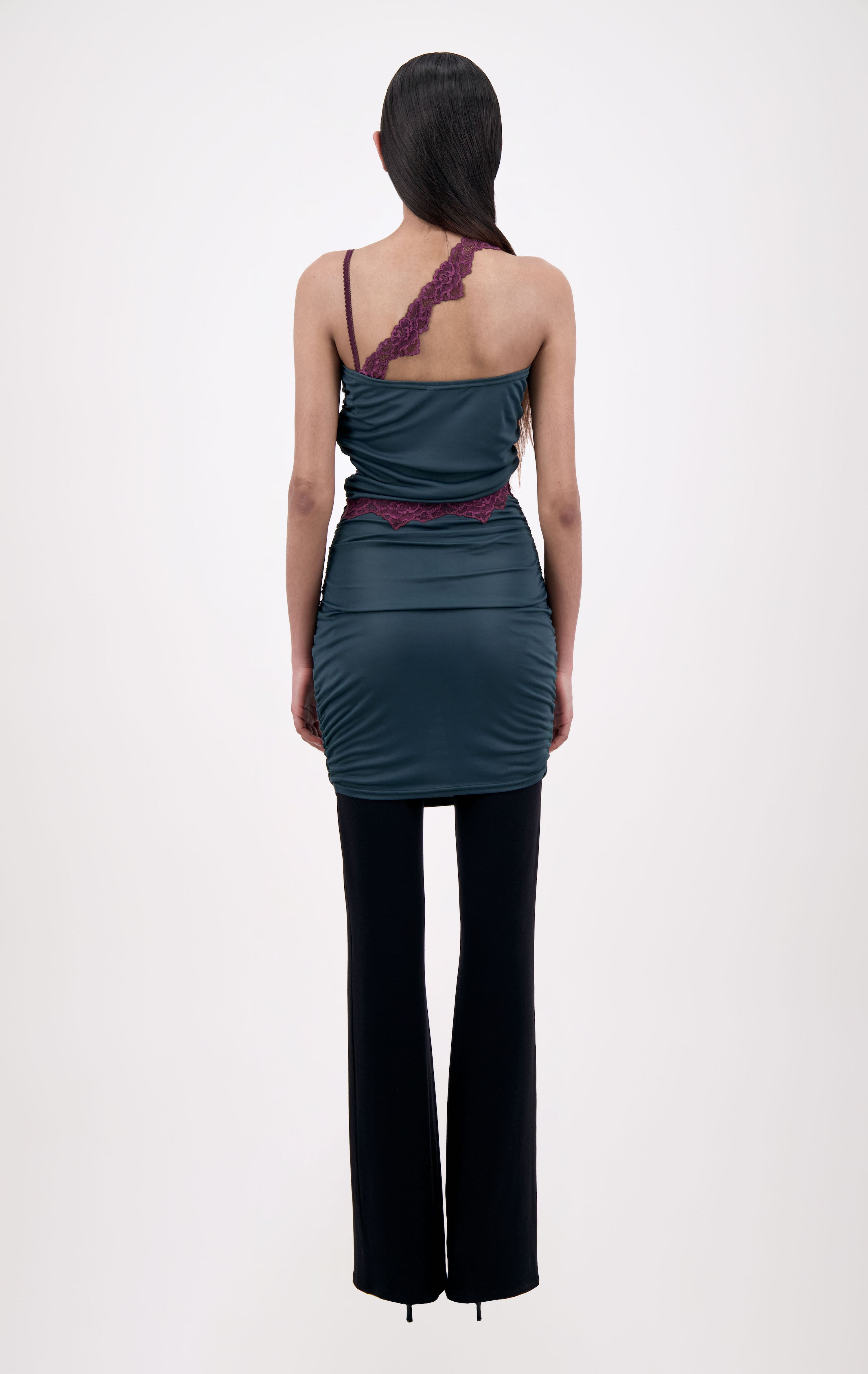 BUSTIER DRESS WITH LACE DETAIL - 3 left - Vaillant Studio