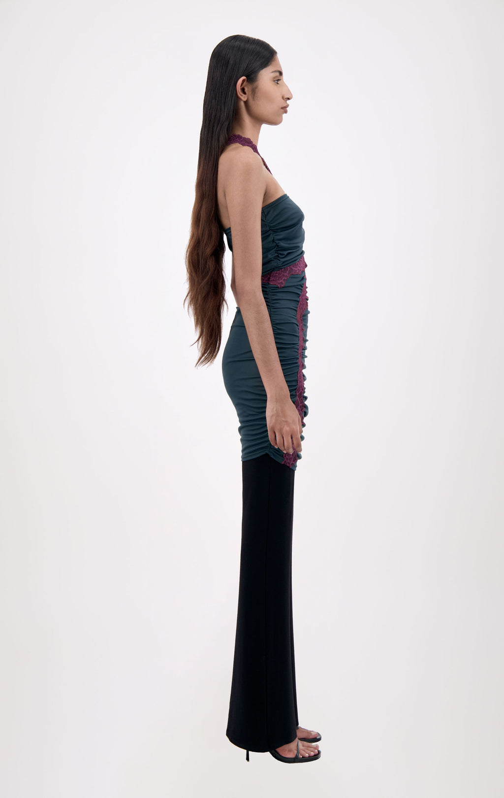 BUSTIER DRESS WITH LACE DETAIL - 3 left - Vaillant Studio