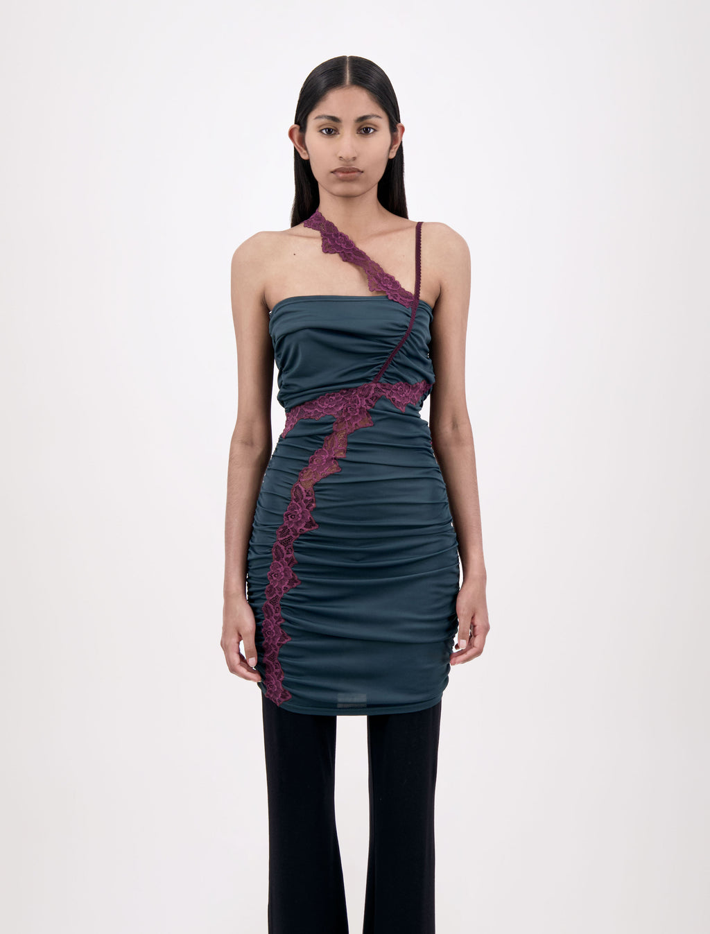 BUSTIER DRESS WITH LACE DETAIL - 3 left - Vaillant Studio