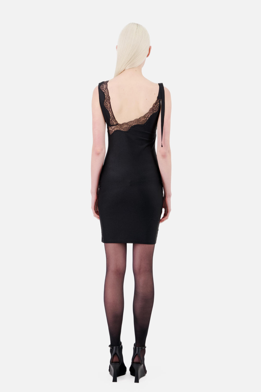 MINI SLIP DRESS WITH LACE AND GROSGRAIN DETAILS - Vaillant Studio