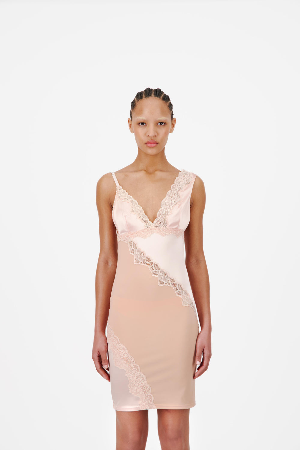 BODYCON LINGERIE MINI DRESS PEACH (590€) - Vaillant Studio