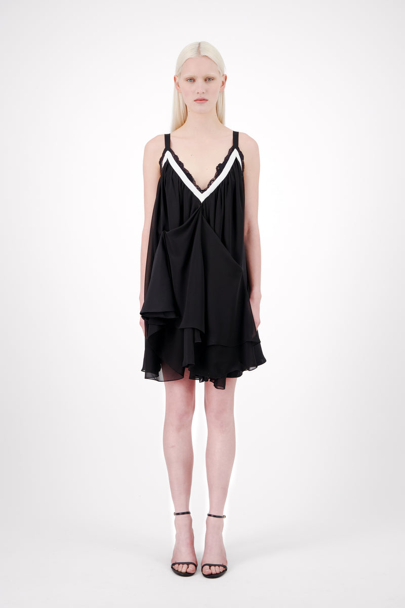 CHIFFON BOUM FLUID MINI DRESS - Vaillant Studio