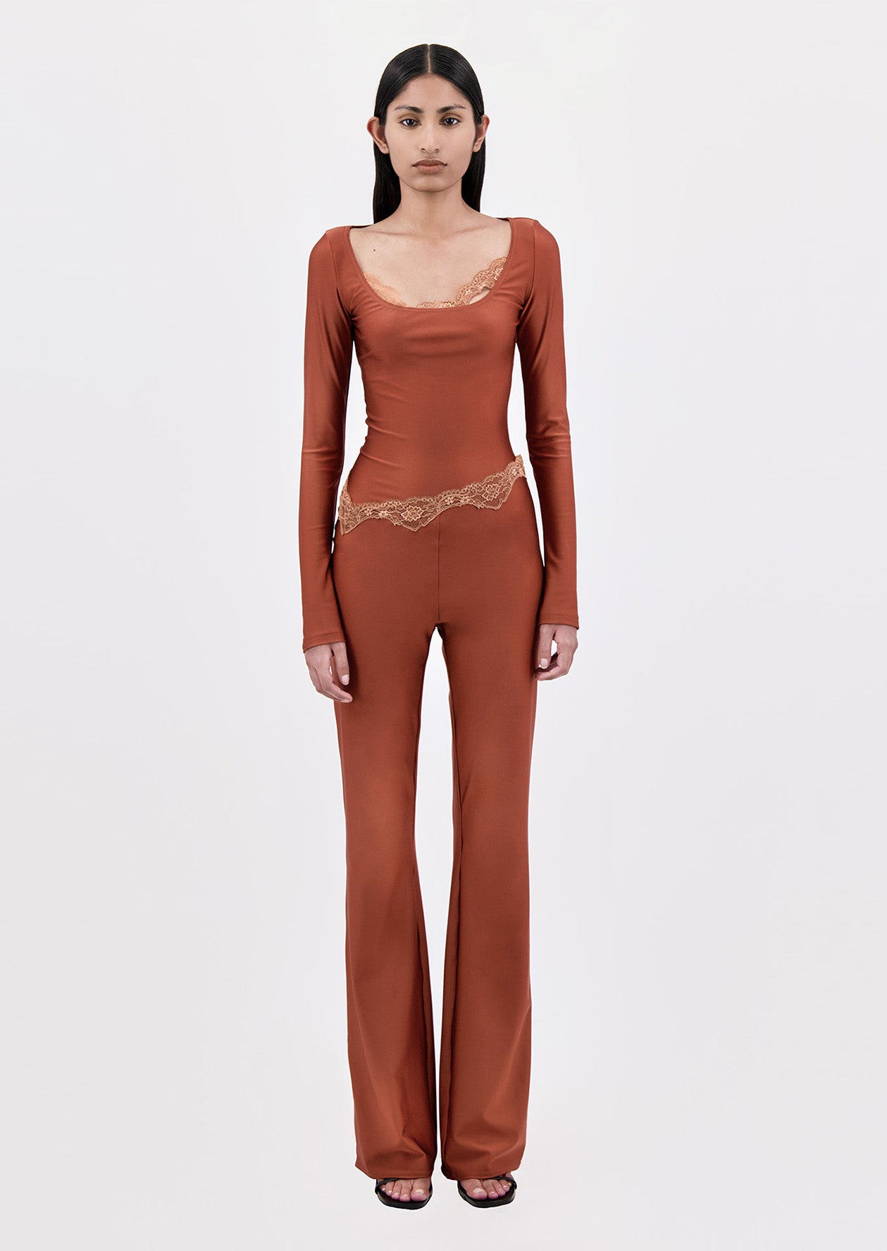 VAILLANT SIGNATURE LEGGINGS WITH LACE TRIM WAIST - 3 Left - Vaillant Studio