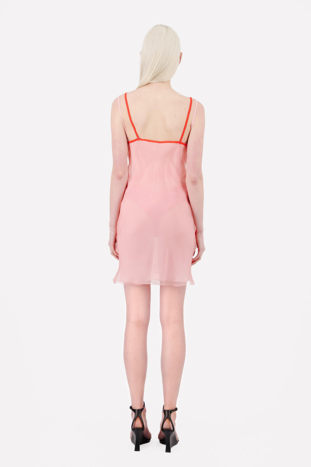 MIDI ORGANZA SLIP DRESS WITH LACE DETAILS - Vaillant Studio