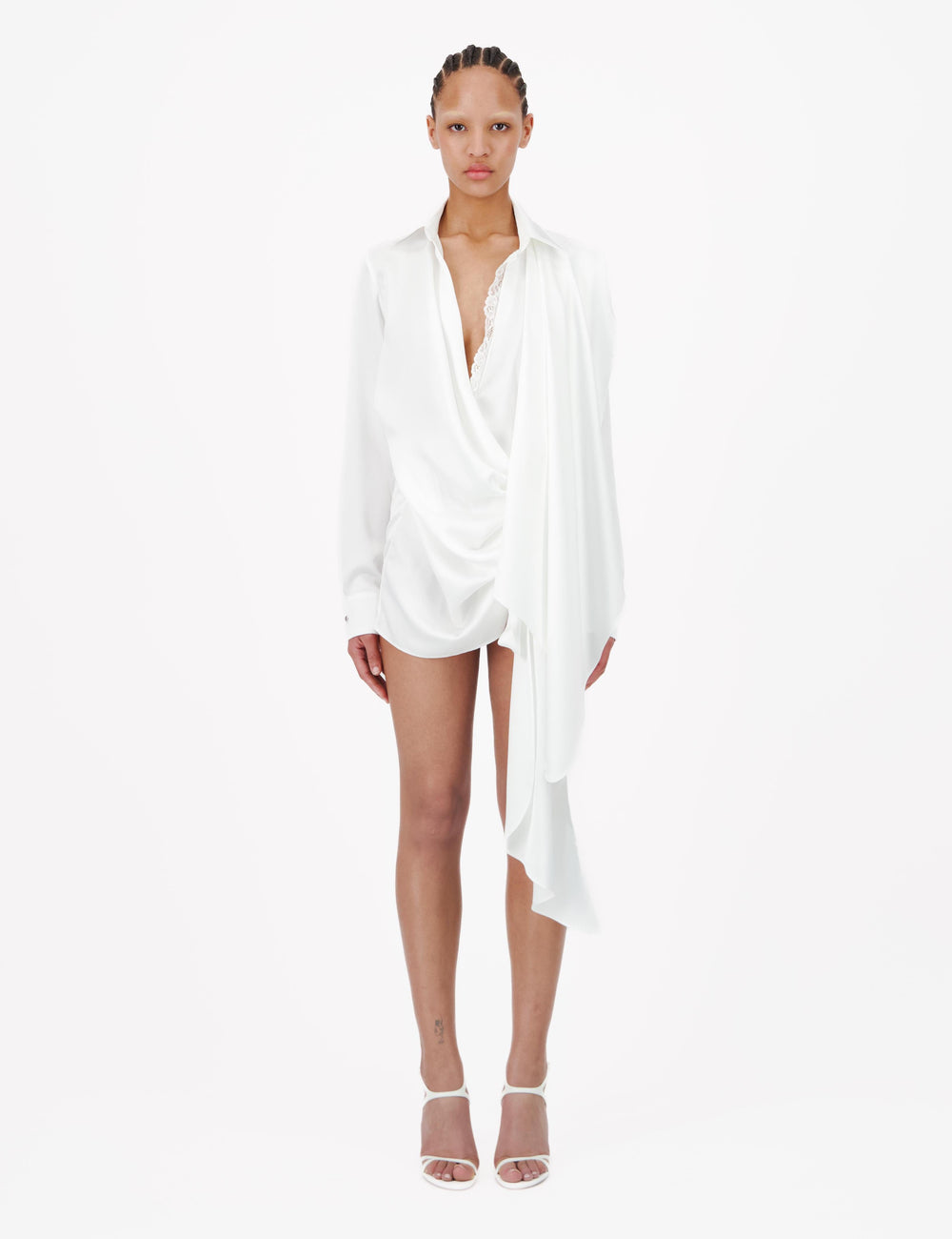 DRAPED SHIRT STYLE WRAP DRESS - Vaillant Studio