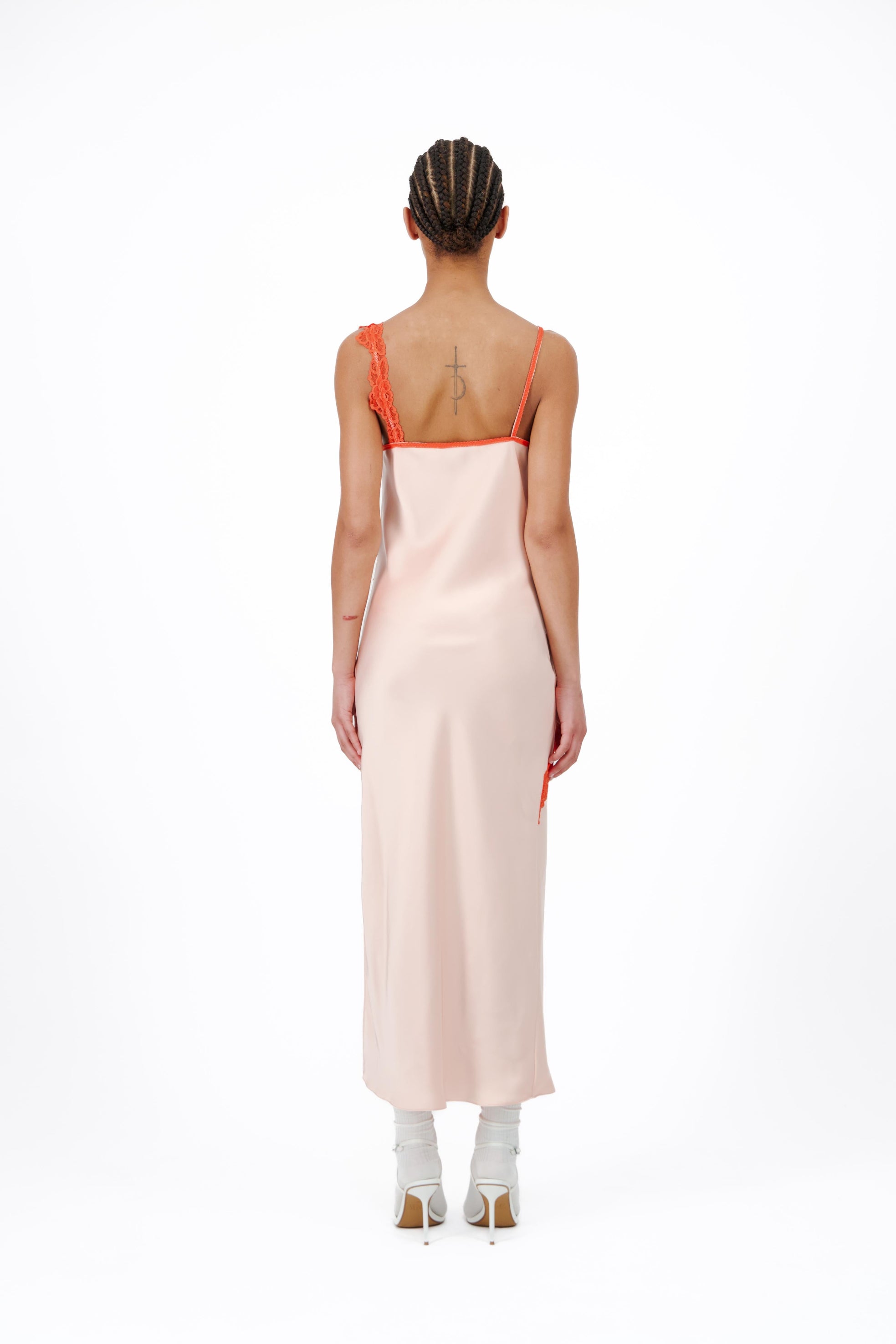 VAILLANT STUDIO BIAS SHIFT MIDI DRESS WITH LACE DETAILING Vaillant Studio VAILLANT STUDIO BIAS SHIFT MIDI DRESS WITH LACE DETAILING Vaillant Studio