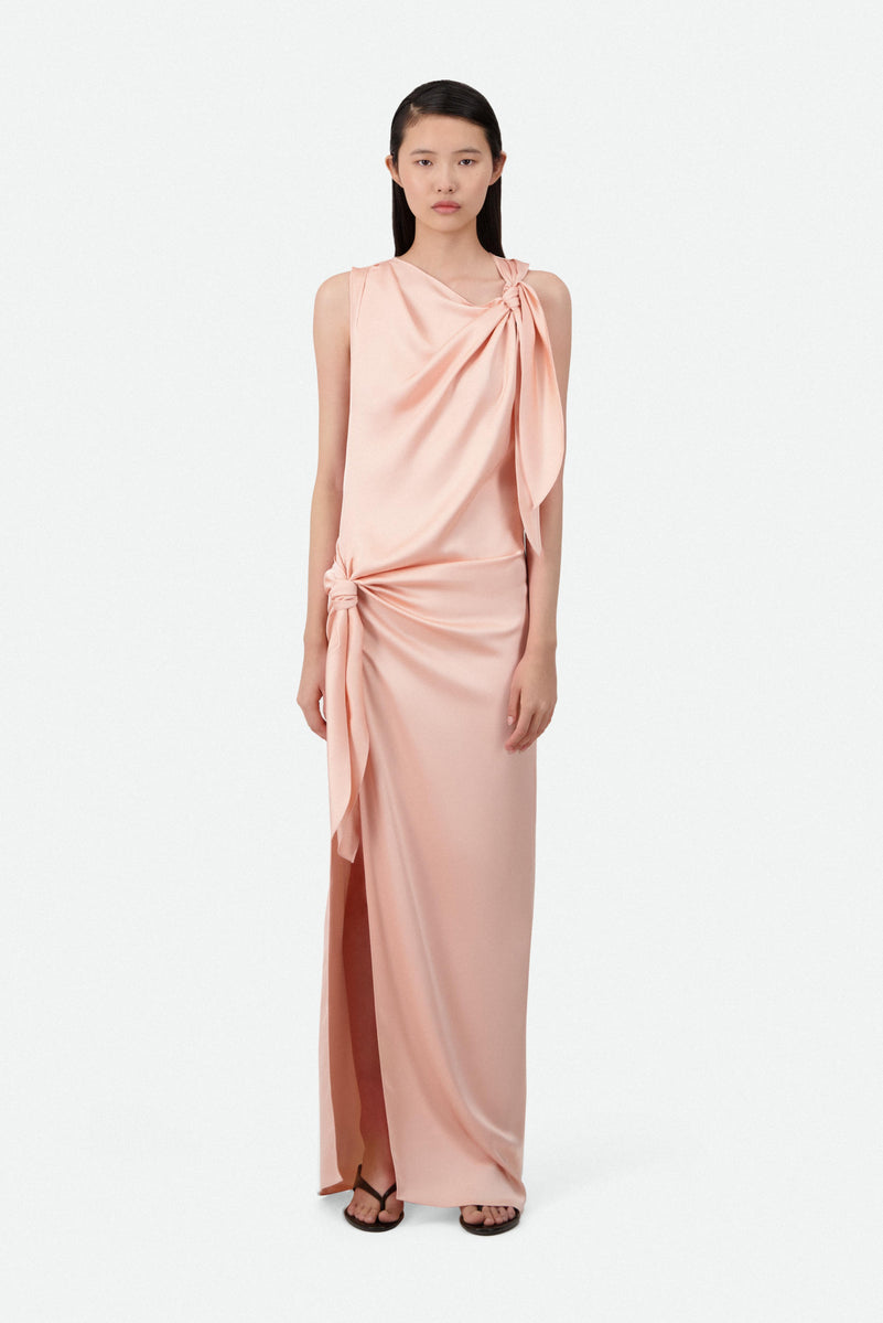 KNOTTED MAXI COLUMN DRESS (890€) - Vaillant Studio