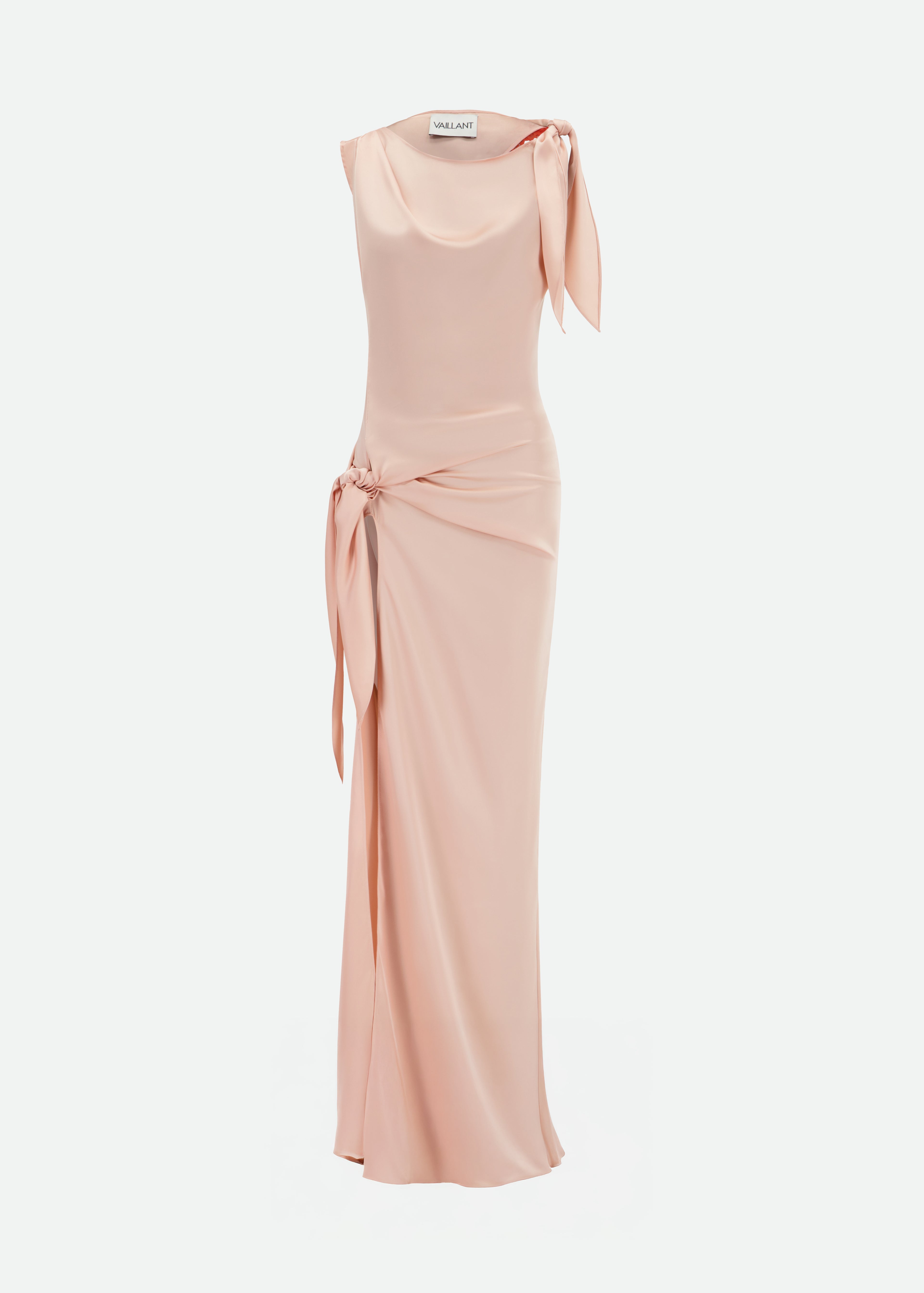 KNOTTED MAXI COLUMN DRESS