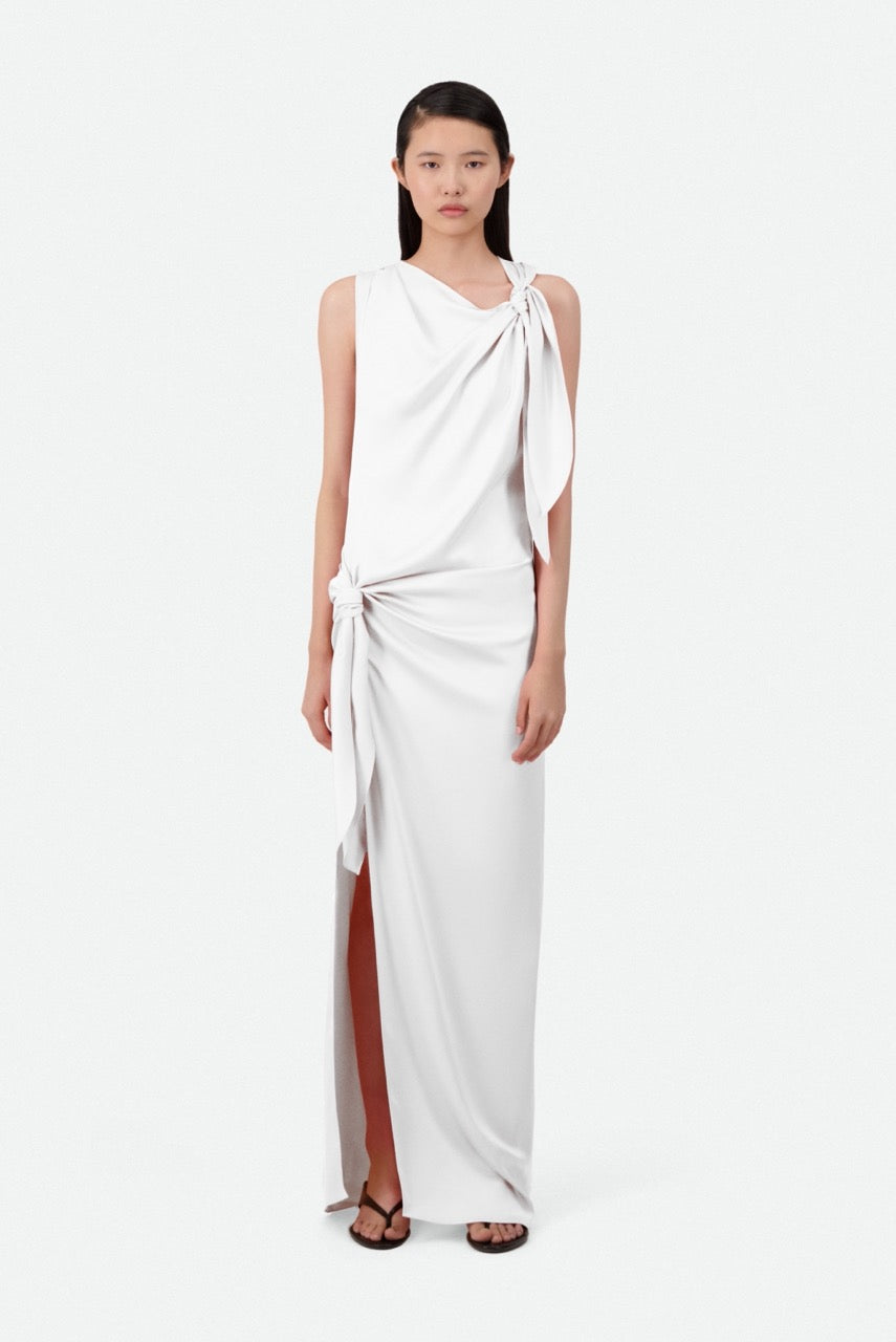 KNOTTED MAXI COLUMN DRESS