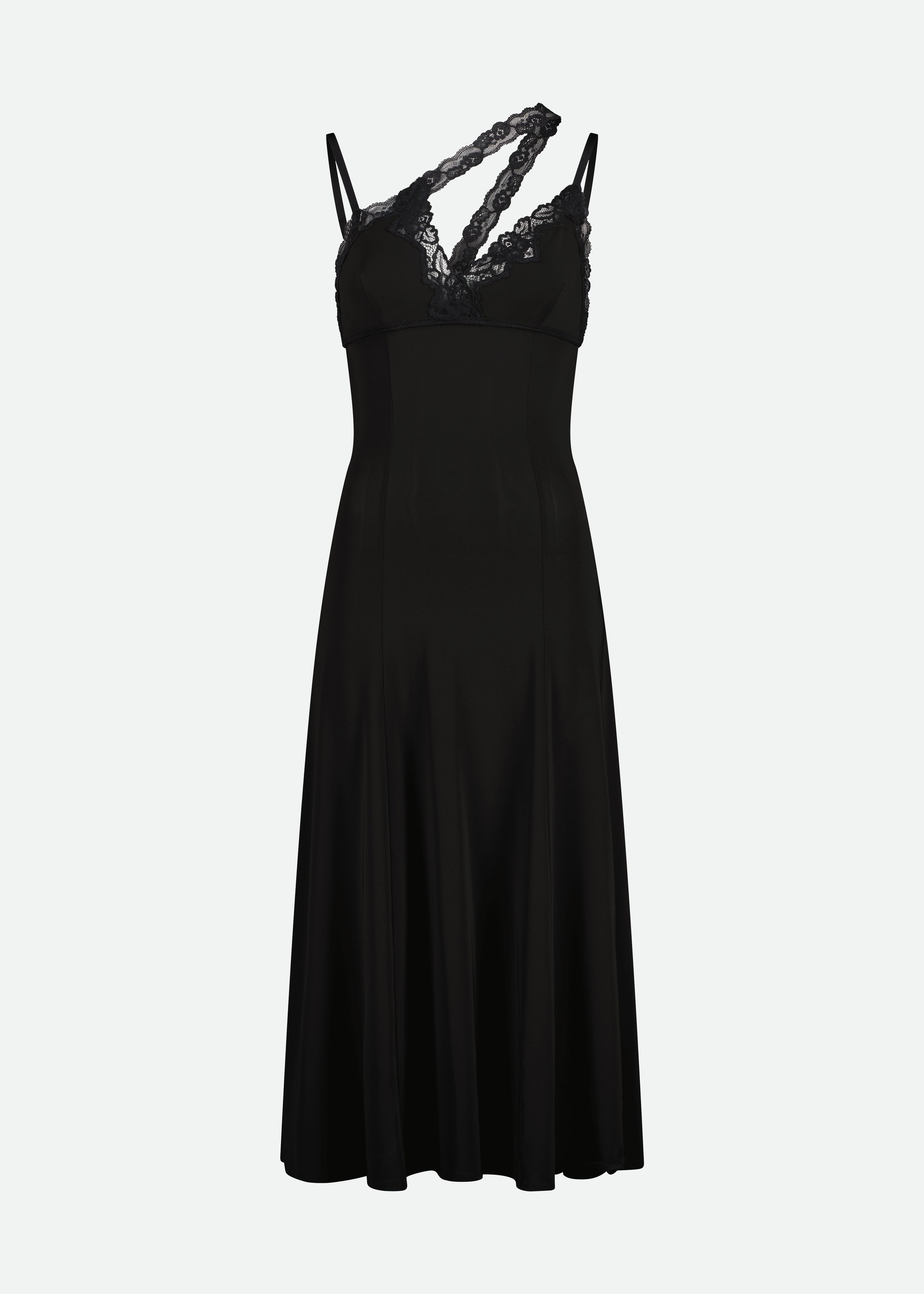 Vaillant Studio black long dress with lace details