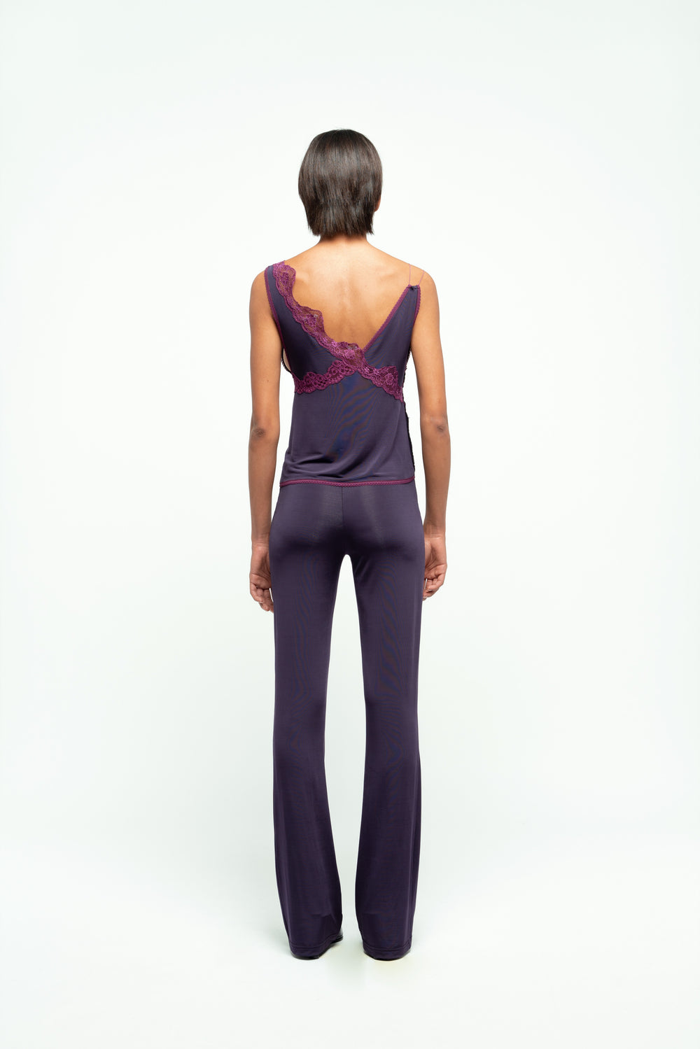 LEGGING WITH LACE DETAIL AMETHYST