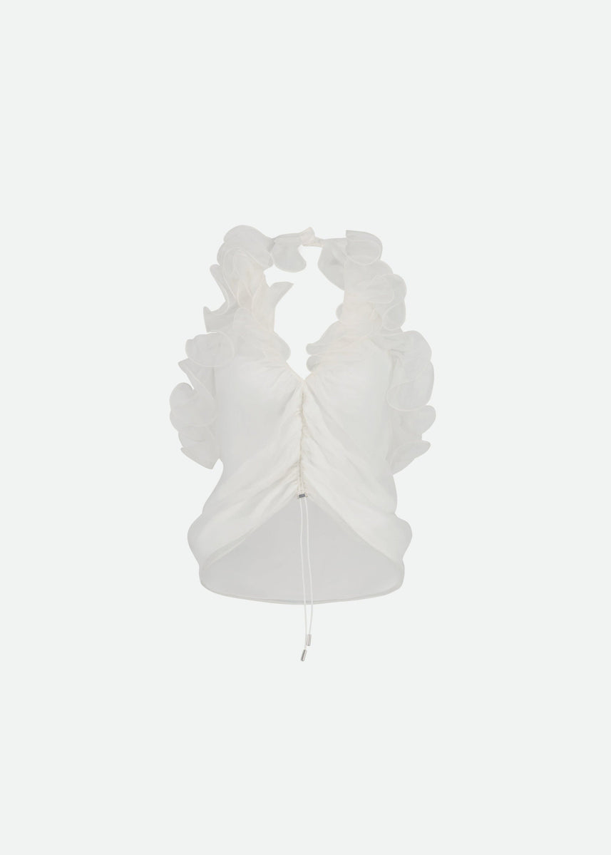 RUCHED HALTER TOP - Last one