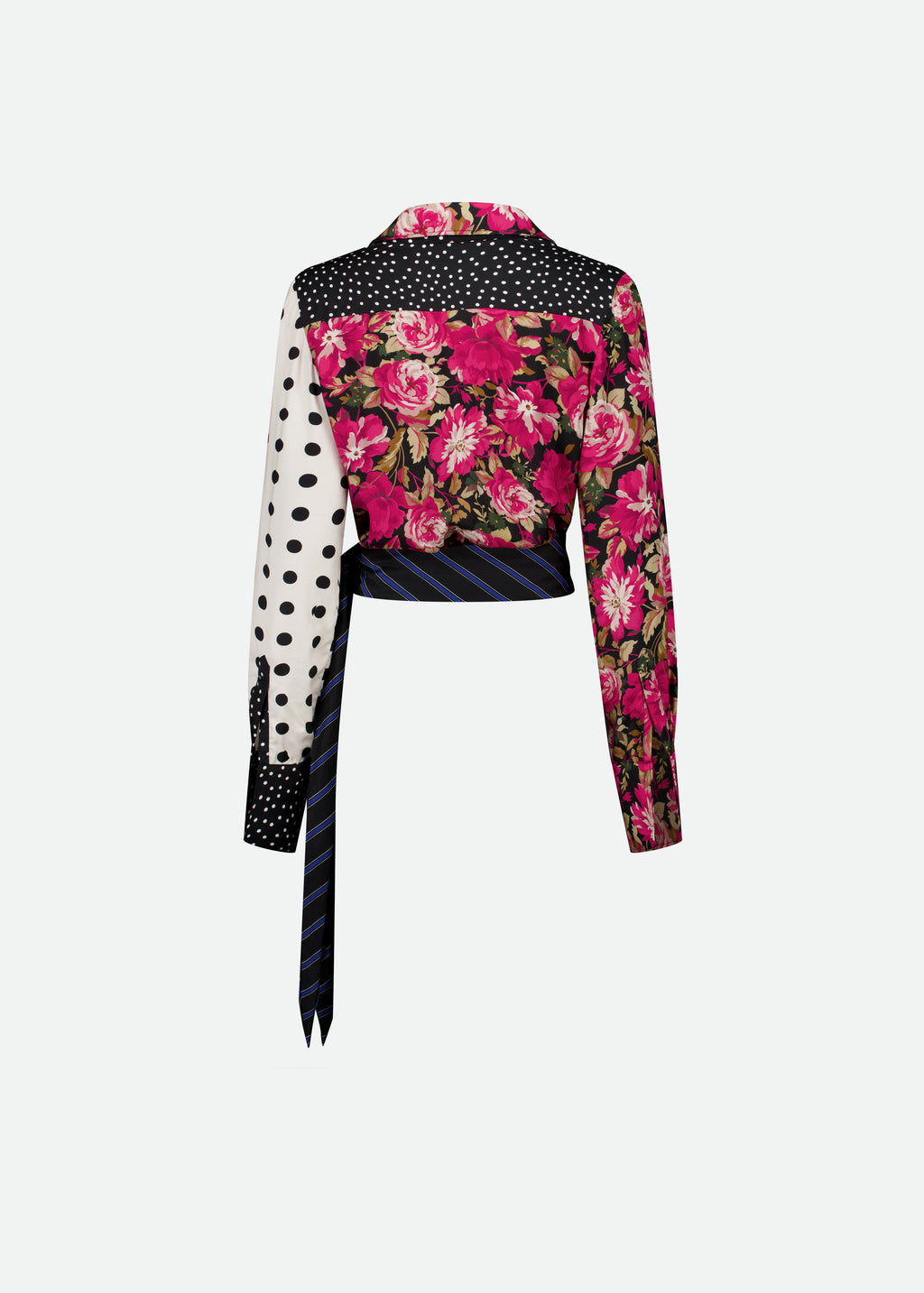 PATCHWORK WRAP SHIRT