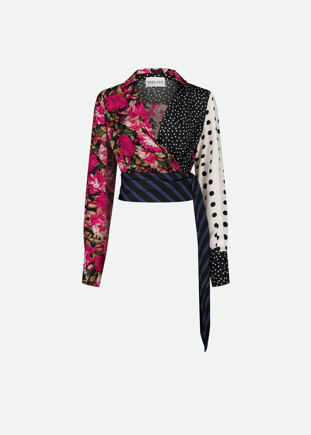 PATCHWORK WRAP SHIRT