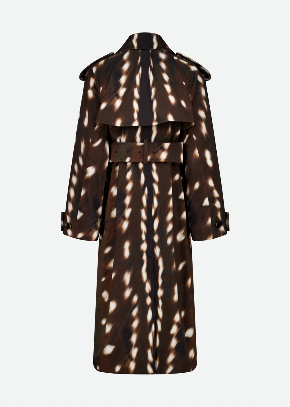 ALLOVER PRINT COTTON DRILL TRENCH COAT