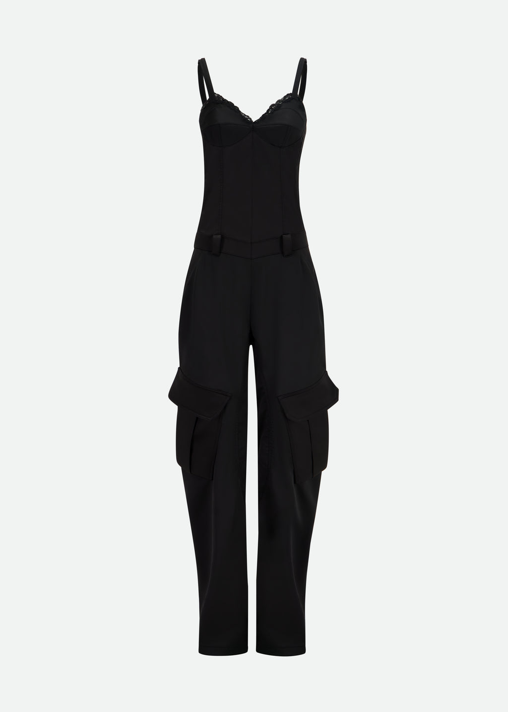 SATIN CARGO JUMPSUIT