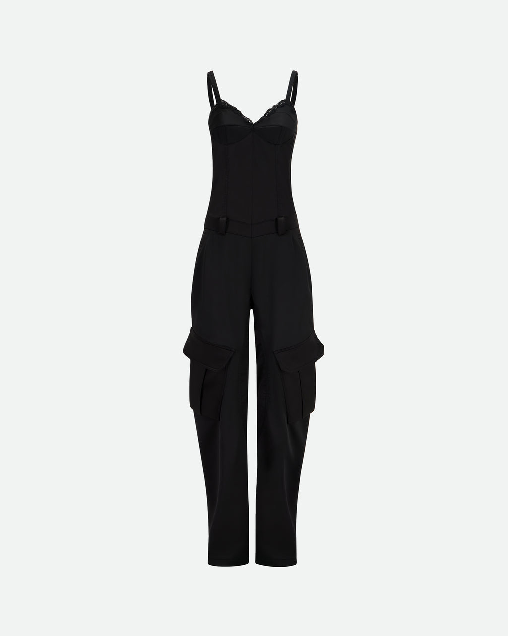 Satin Cargo Jumpsuit - LAST ONE