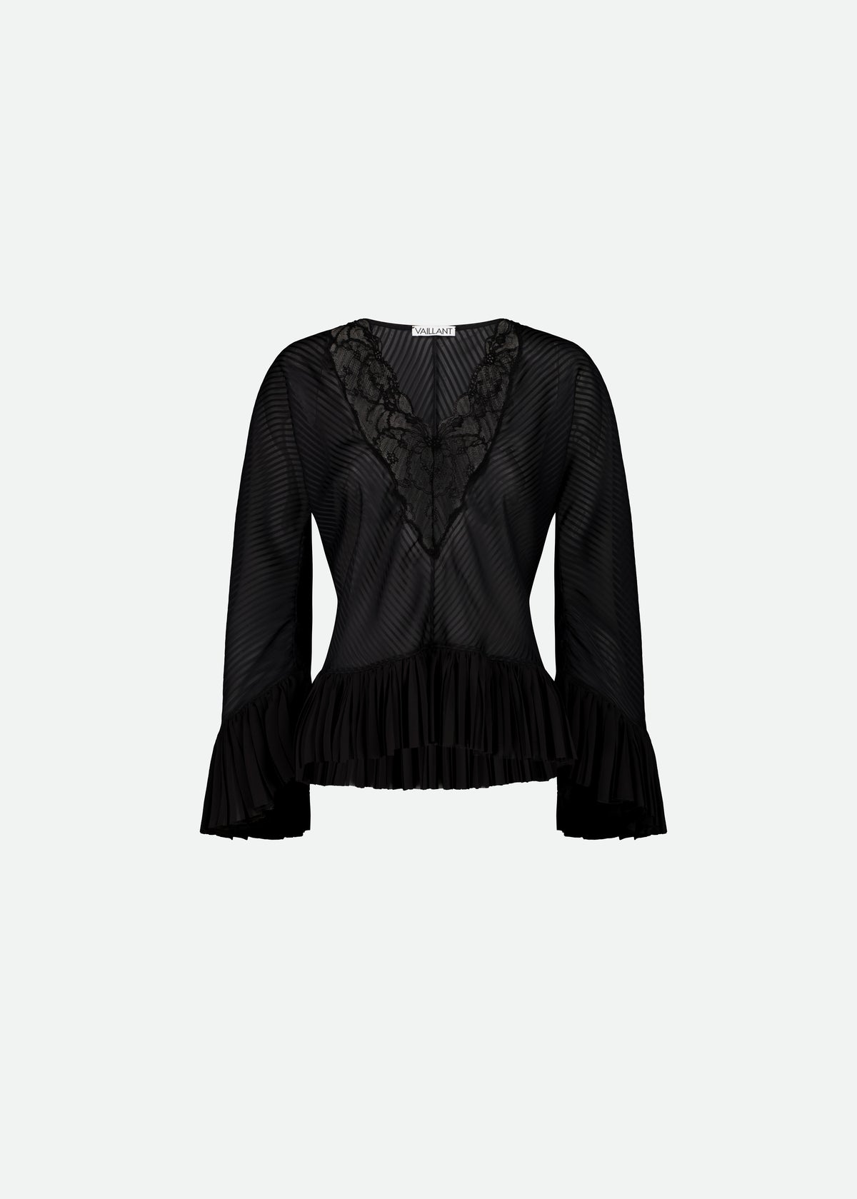 Pleats and Lace Top
