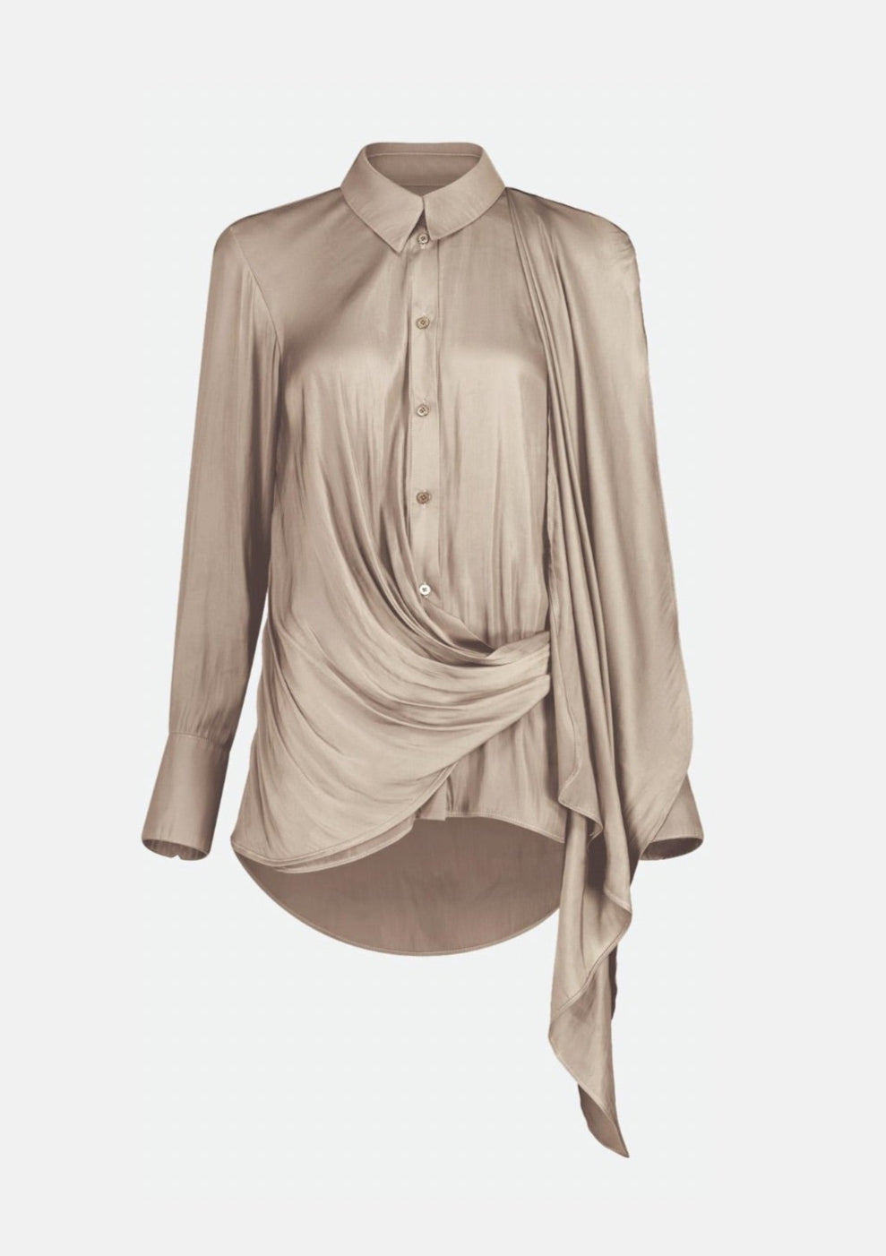 DRAPED AND WRAPPED SHIRT