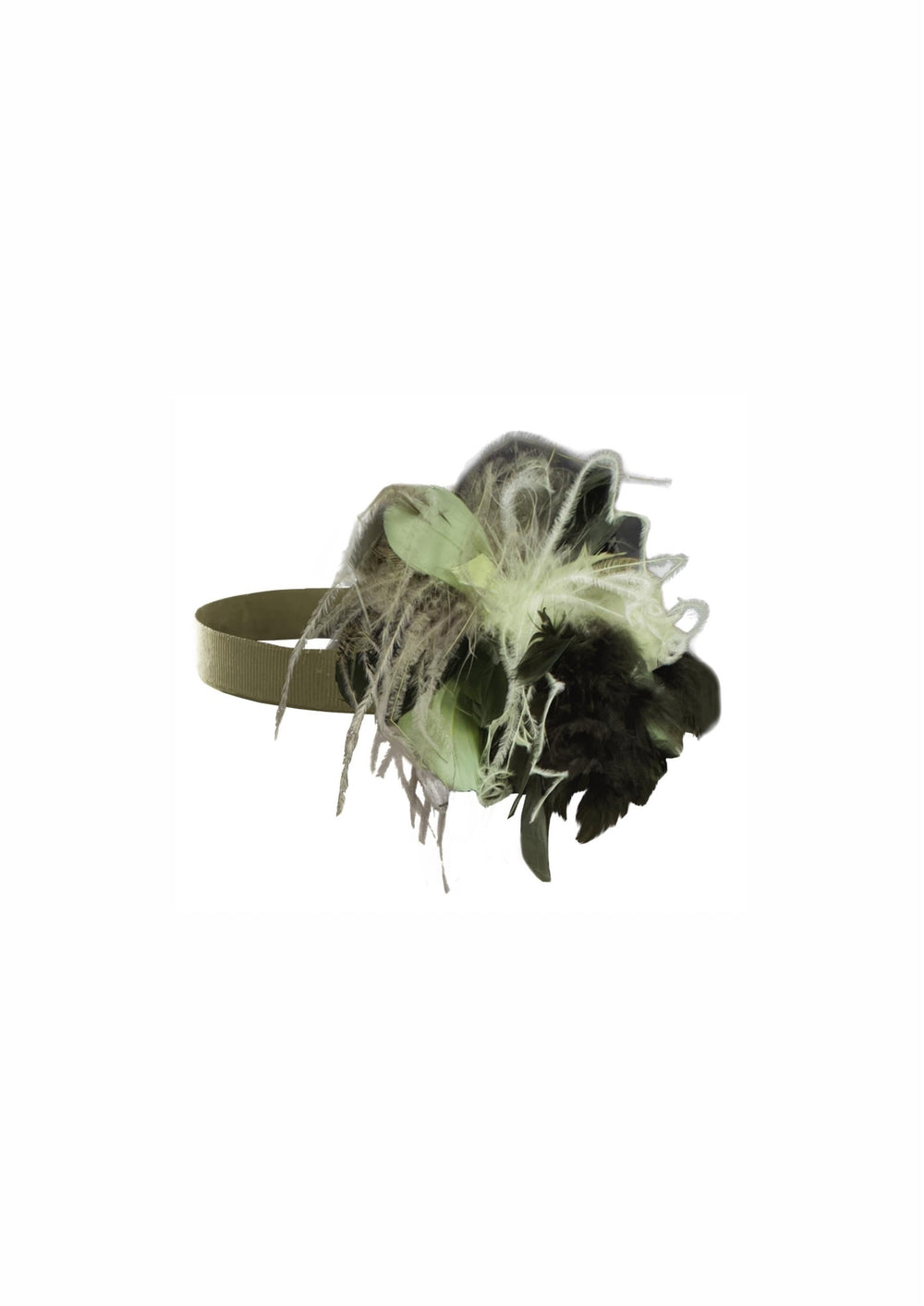 FEATHER FLOWER BROACH CHOKER