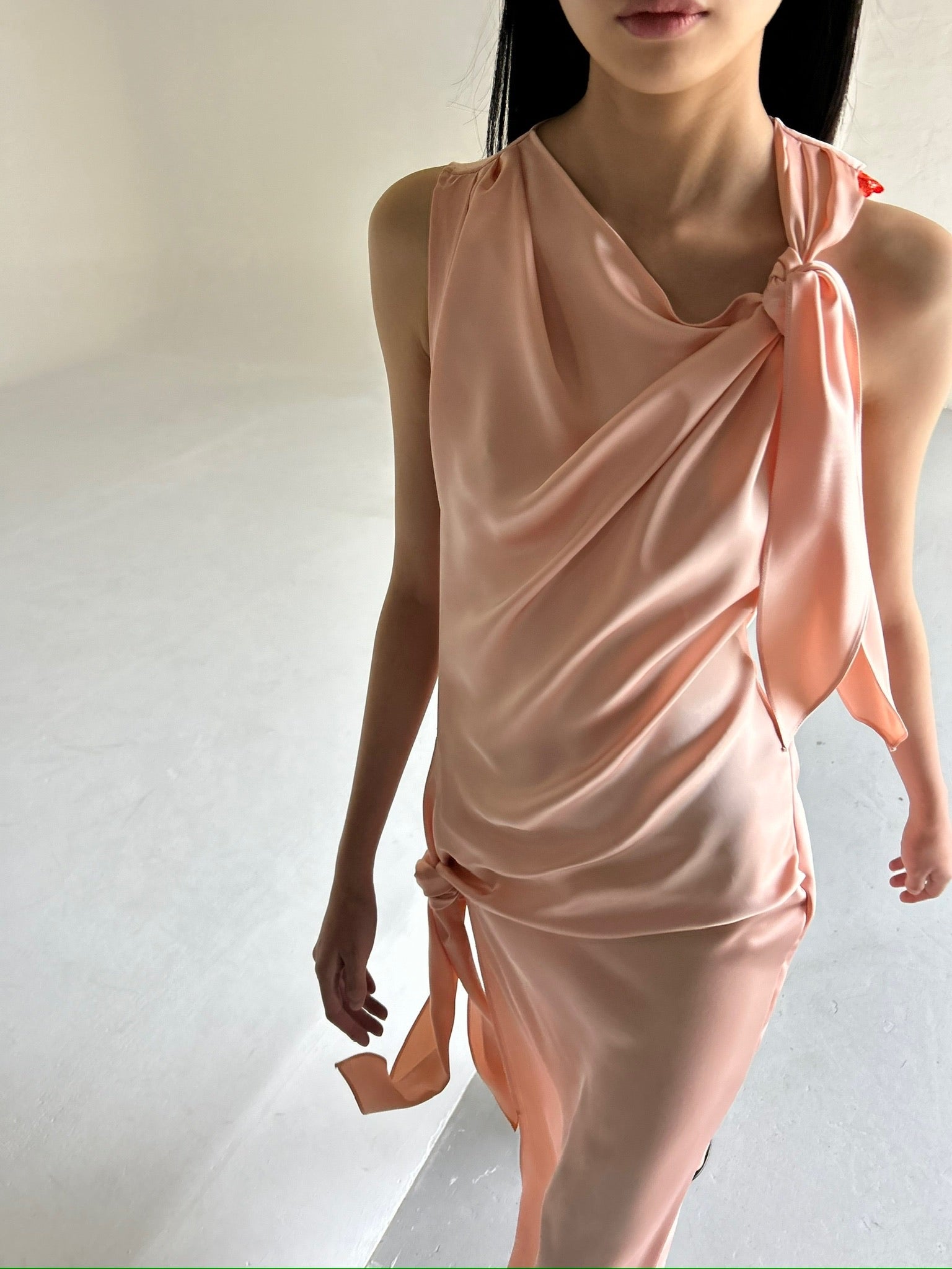 KNOTTED MAXI COLUMN DRESS