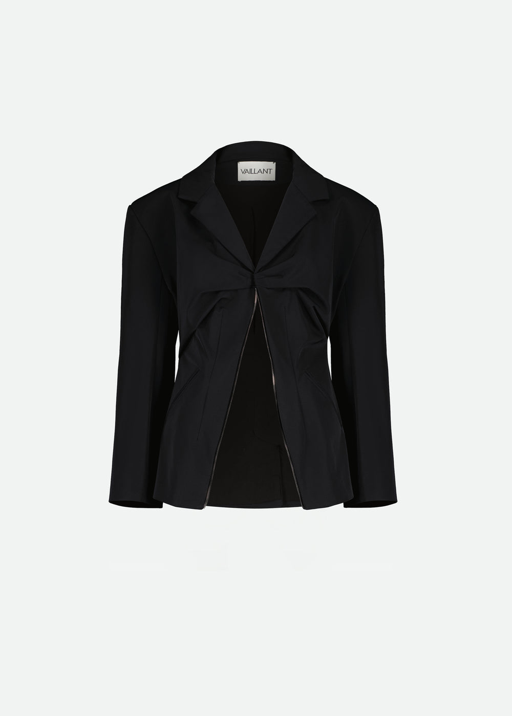 TAILORED JACKET W/ FRONT PLEATS AND ZIPPER DETAIL - Vaillant Studio