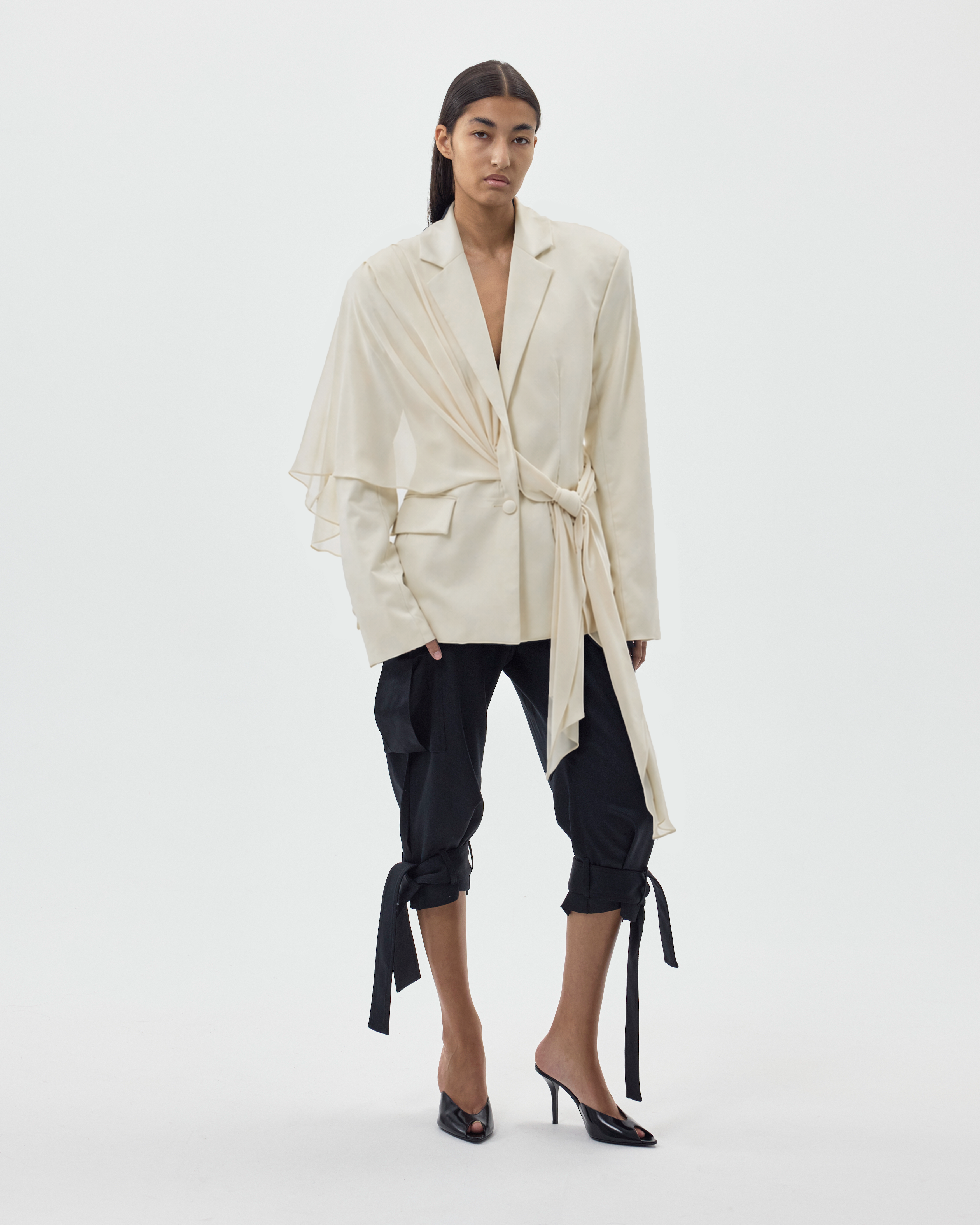 BOLERO DRAPED JACKET - 4 LEFT