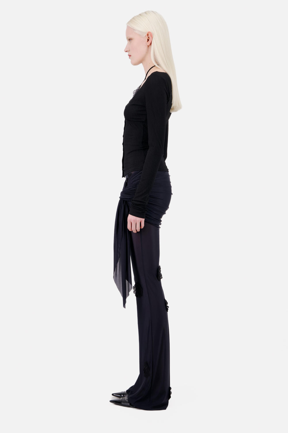 JERSEY MESH LEGGINGS WITH LACE PATCHES AND JUPETTE - Vaillant Studio