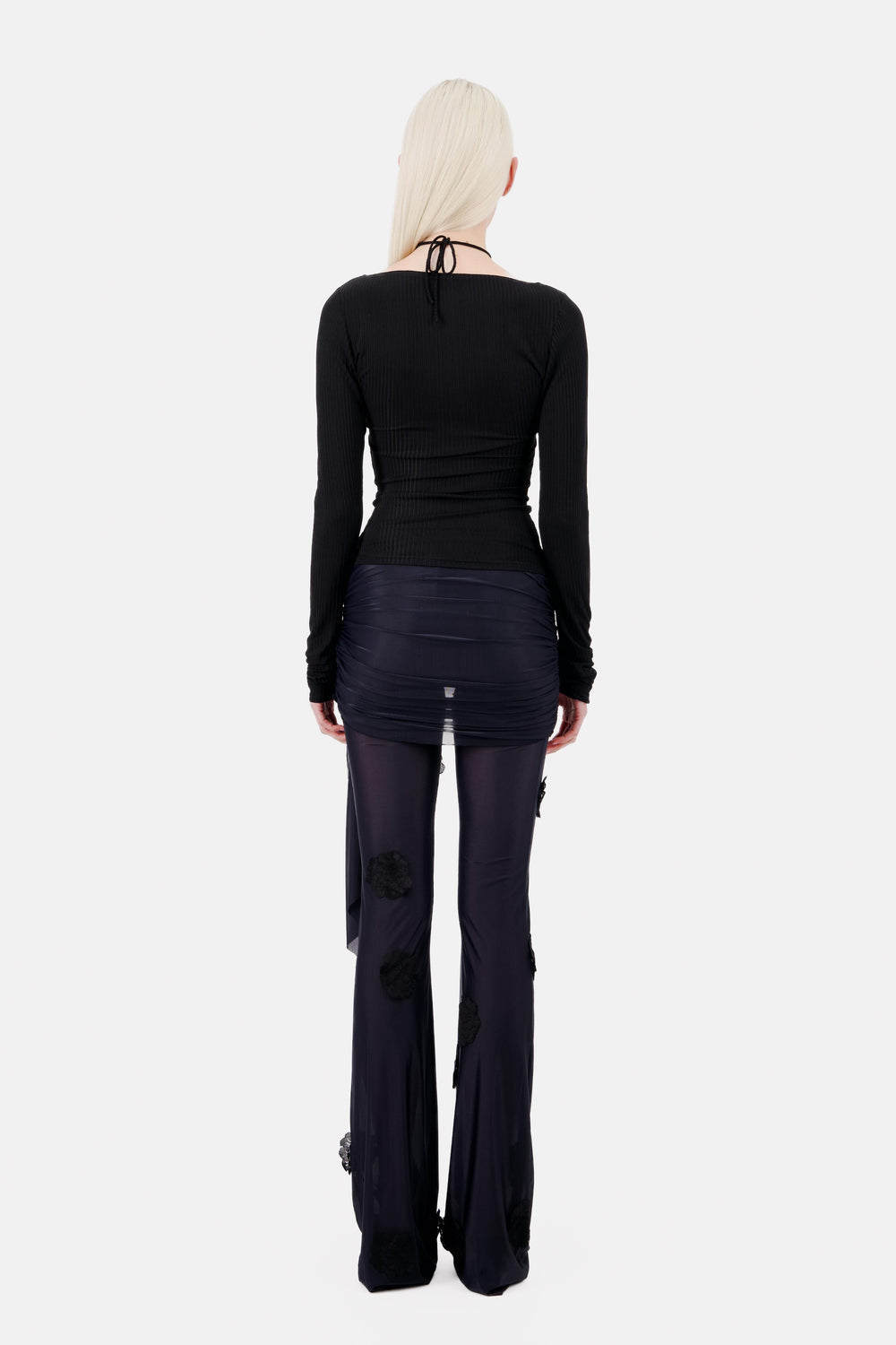 JERSEY MESH LEGGINGS WITH LACE PATCHES AND JUPETTE - Vaillant Studio