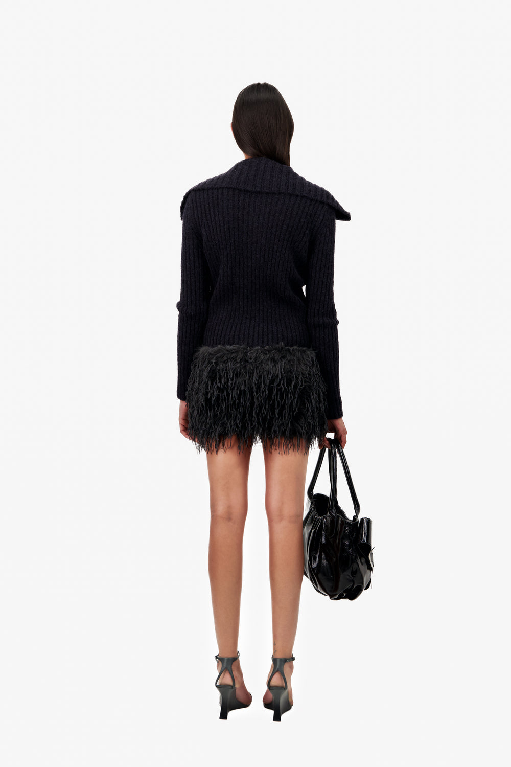 FAUX FEATHER MINI SKIRT - Vaillant Studio