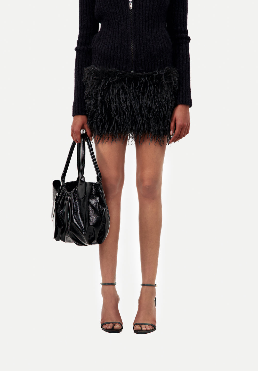 FAUX FEATHER MINI SKIRT - Vaillant Studio