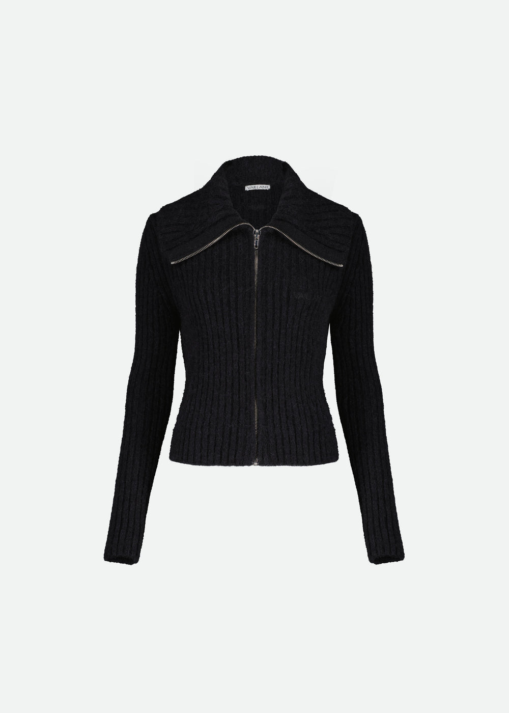 KNITTED POLO WITH OVERSIZE COLLAR AND ZIPPER - Vaillant Studio