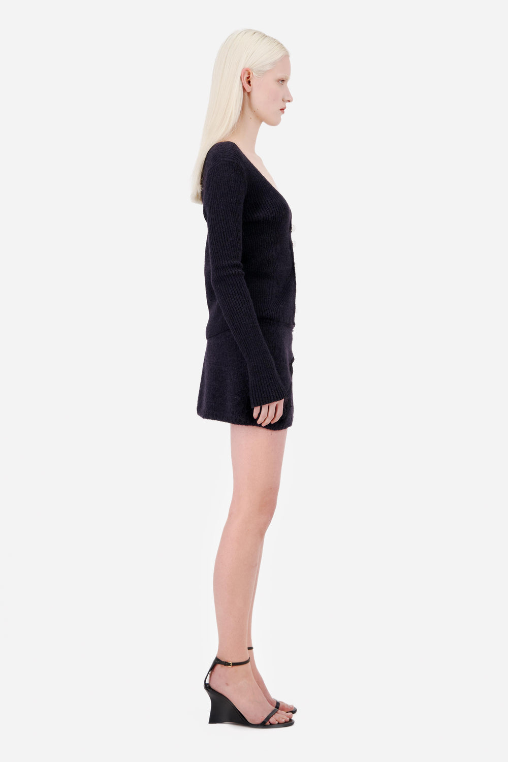 MINI KNIT SKIRT WITH LACE DETAIL - Vaillant Studio