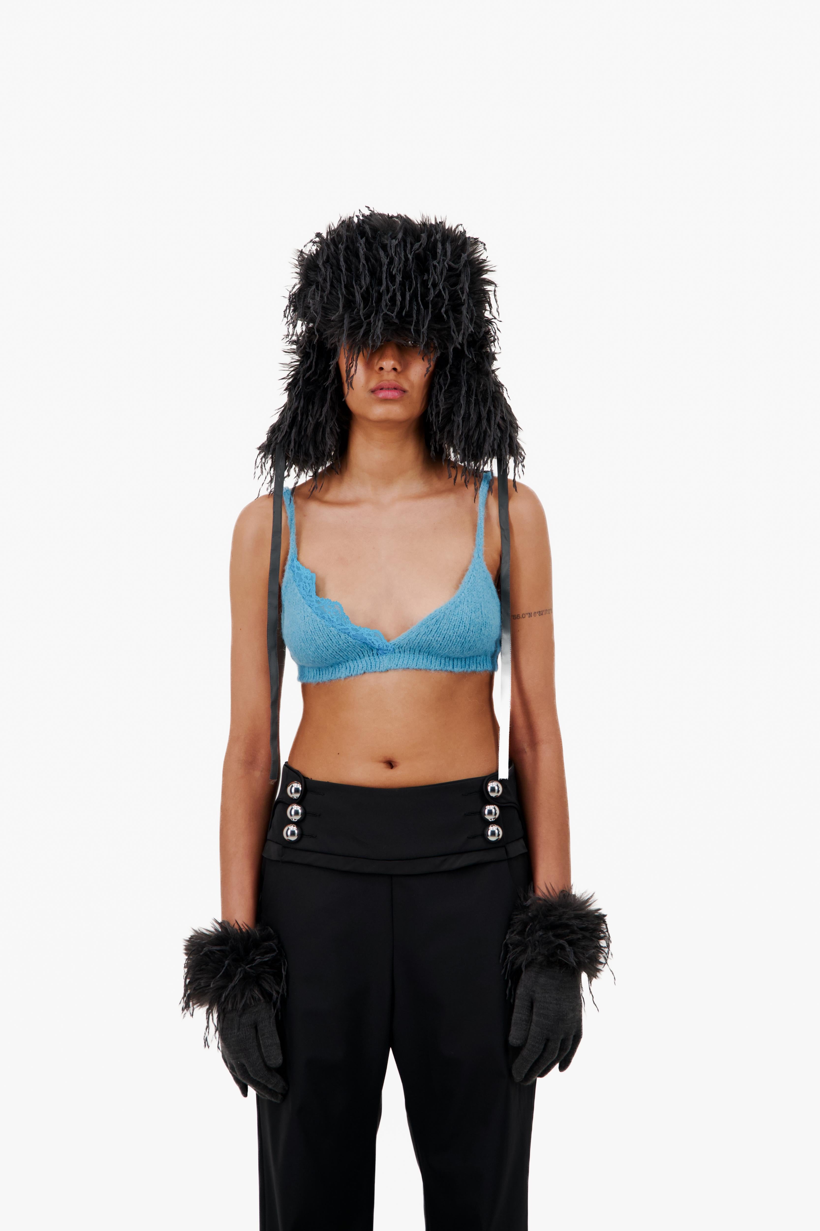 KAYLE カイリー WASHI KNIT BRA TOP GRAY KAYLE カイリー WASHI KNIT BRA TOP GRAY