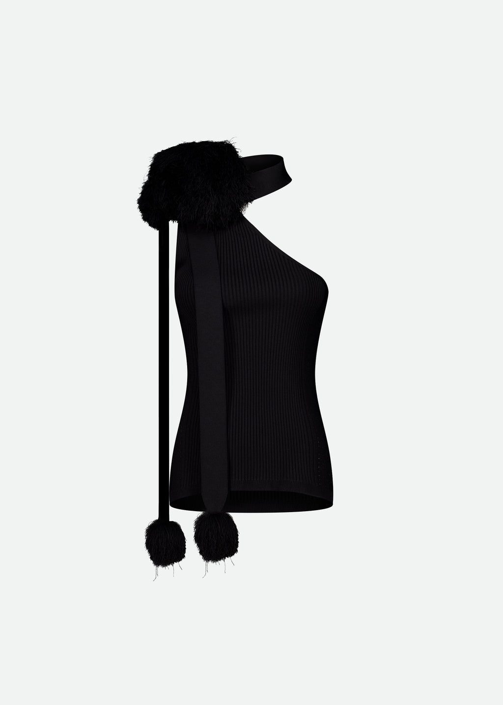 POMPOM SCARF TANK TOP