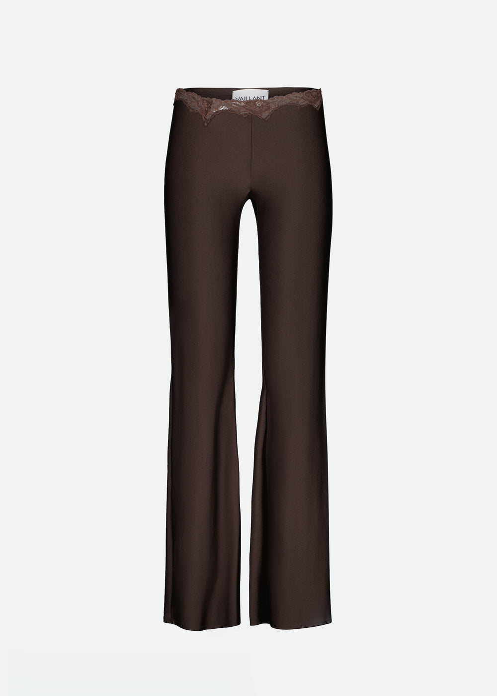 SIGNATURE JERSEY LEGGINGS CHOCOLATE WITH LACE WAISTBAND